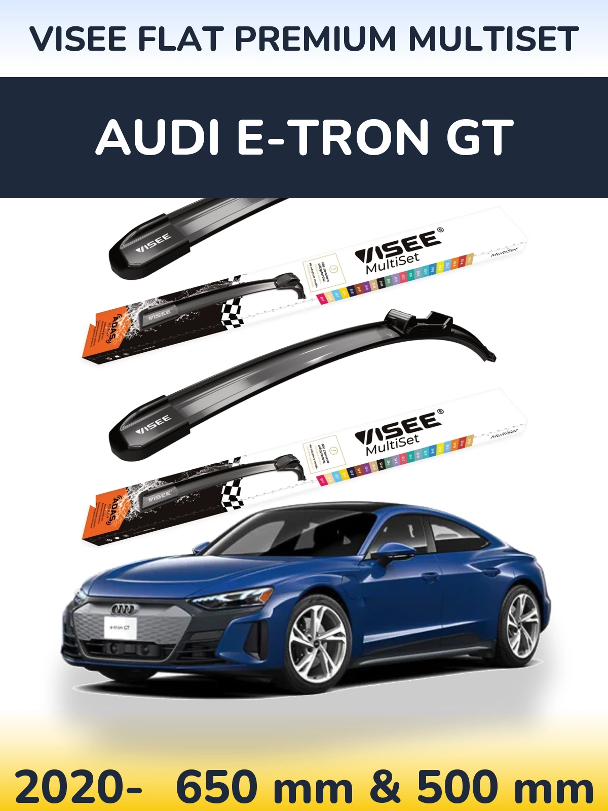 Torkarblad VISEE FLAT PREMIUM MultiSet för Audi e-tron GT
