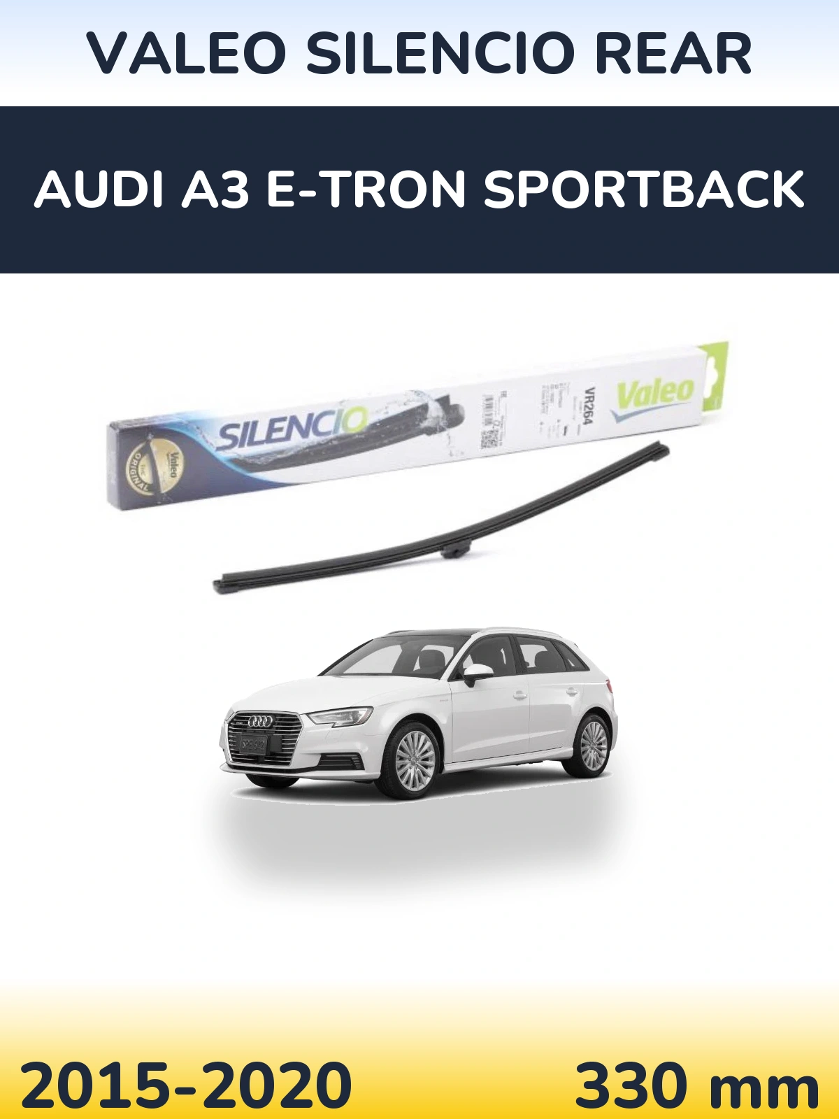 Torkarblad Valeo Silencio Rear för Audi A3 e-tron Sportback