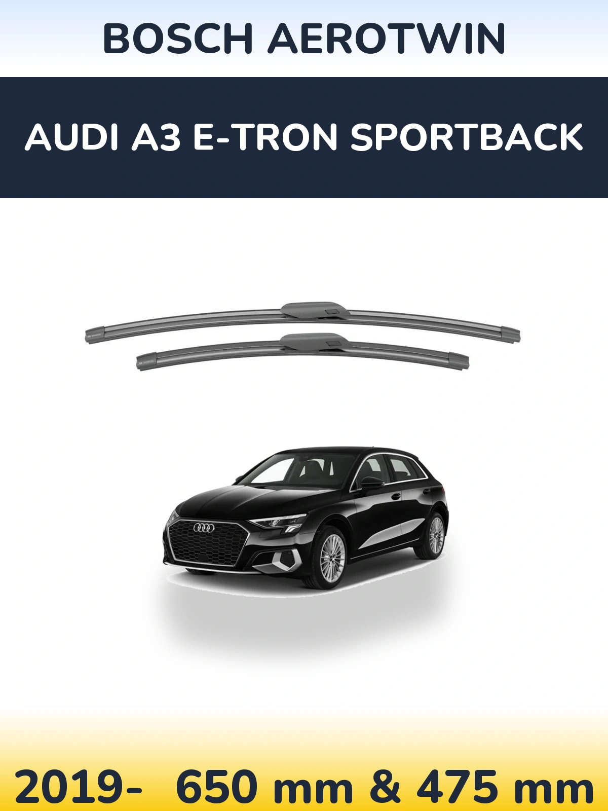 Torkarblad BOSCH AeroTwin för Audi A3 e-tron Sportback