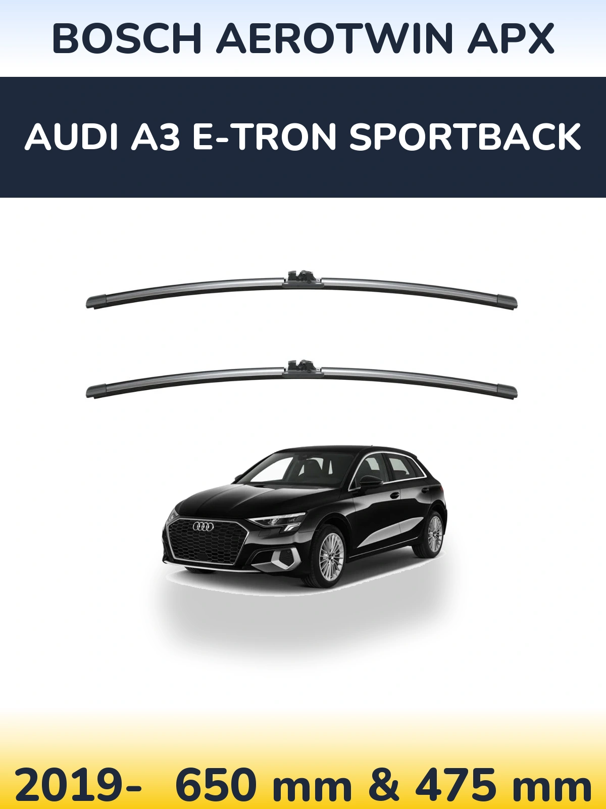Torkarblad BOSCH AeroTwin APX för Audi A3 e-tron Sportback