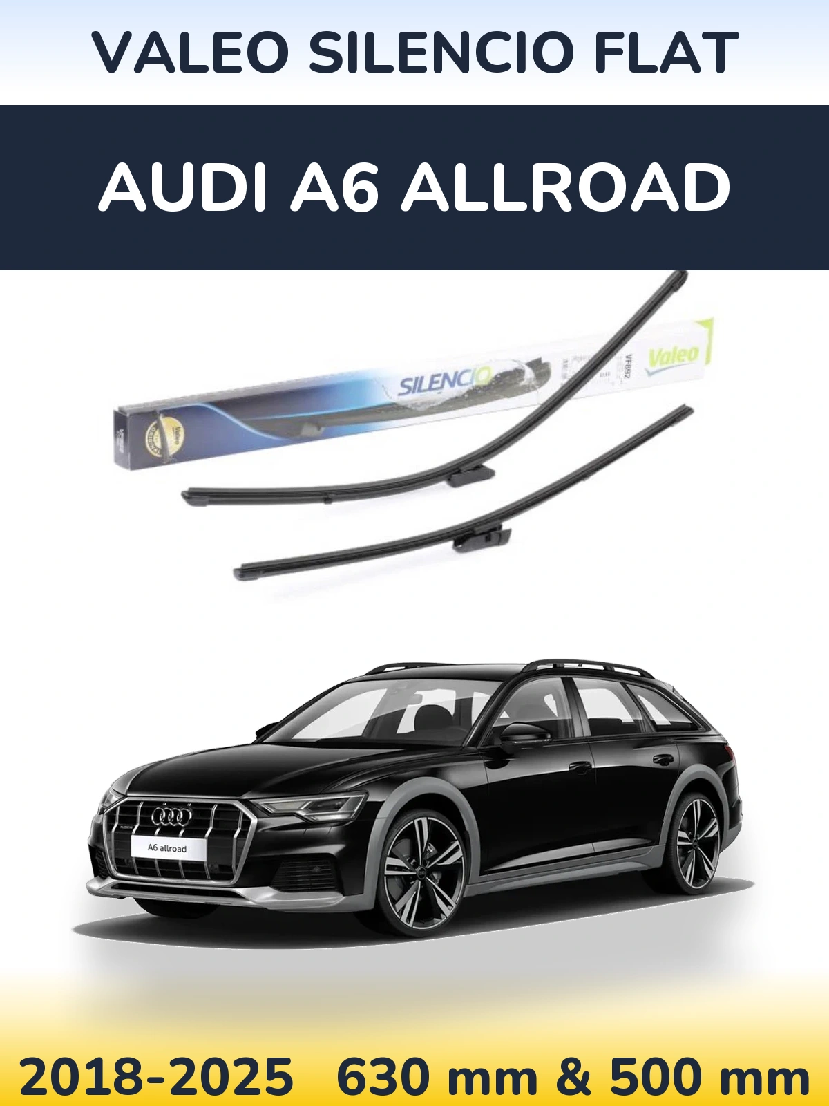 Torkarblad Valeo Silencio Flat för Audi A6 Allroad