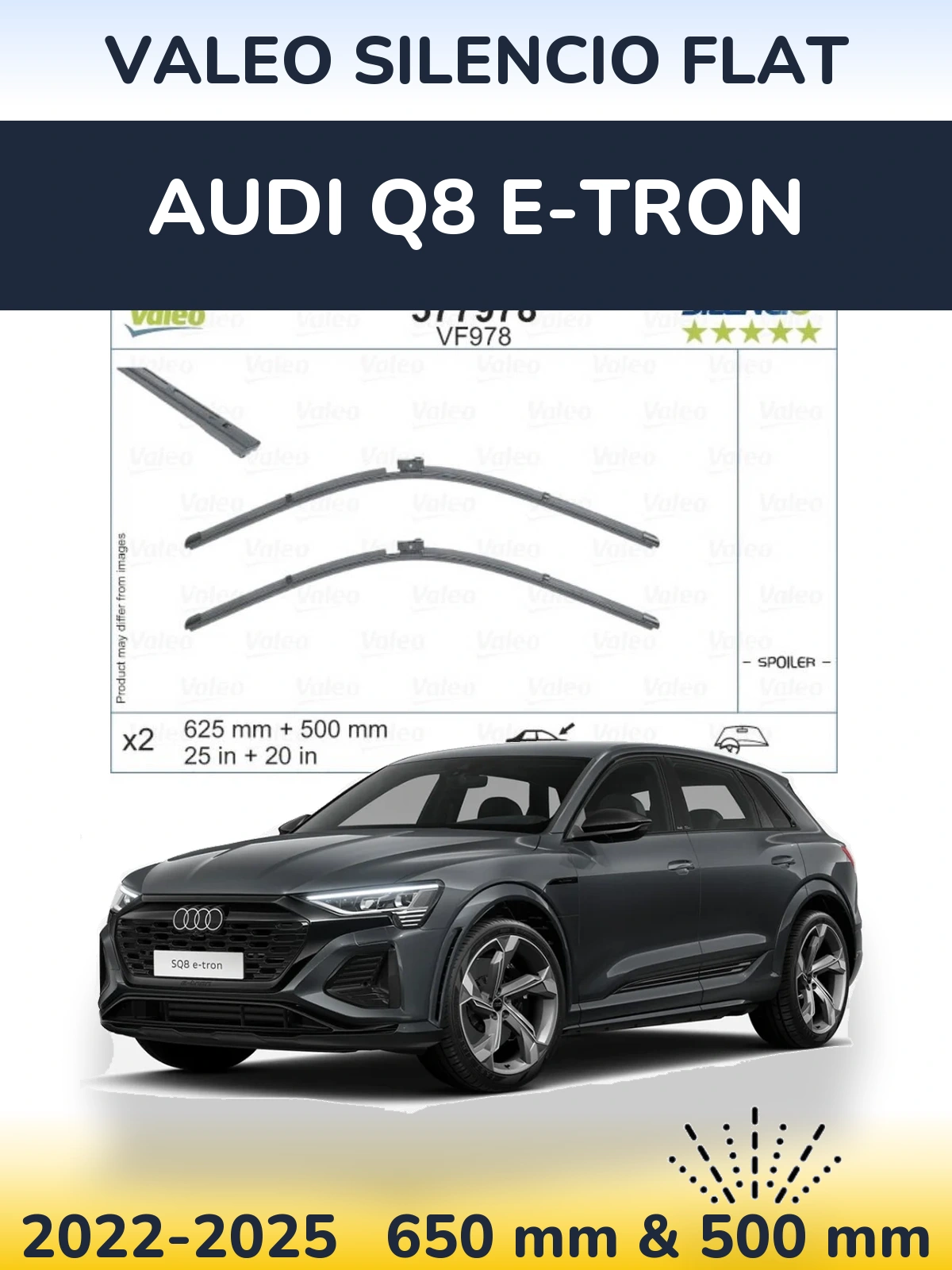 Torkarblad Valeo Silencio Flat för Audi Q8 e-tron