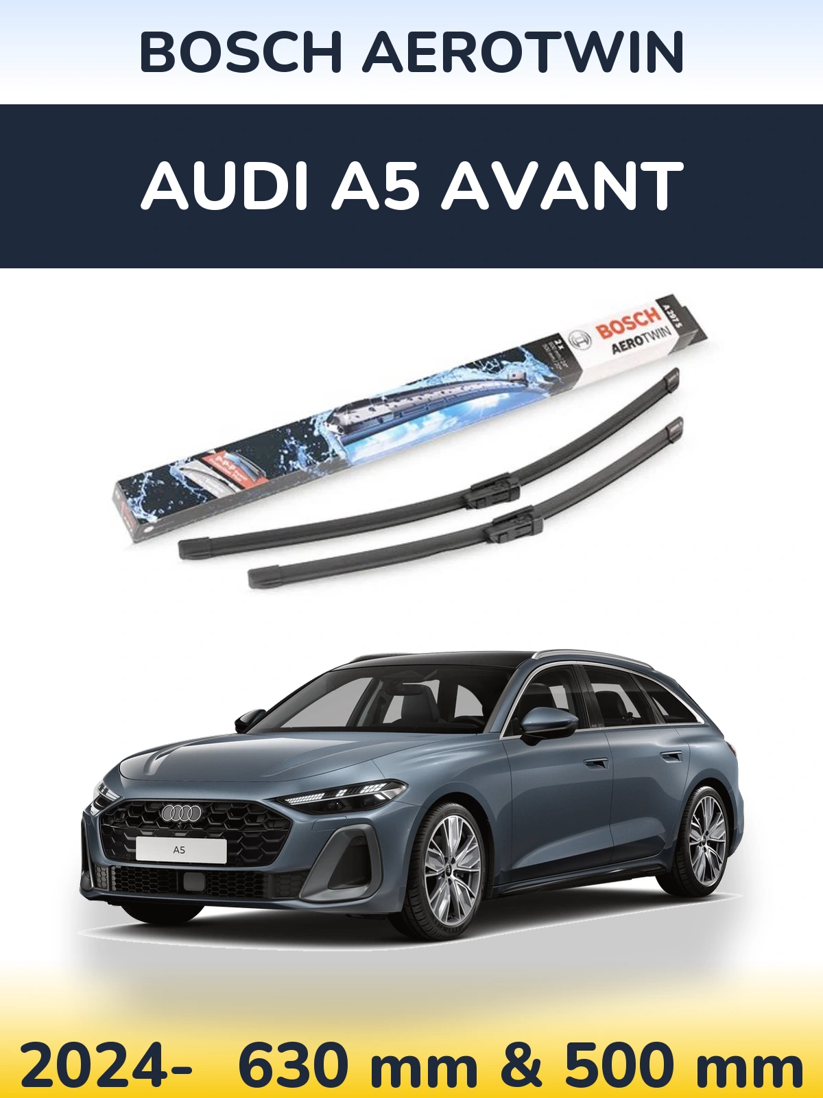 Torkarblad BOSCH AeroTwin för Audi A5 Avant
