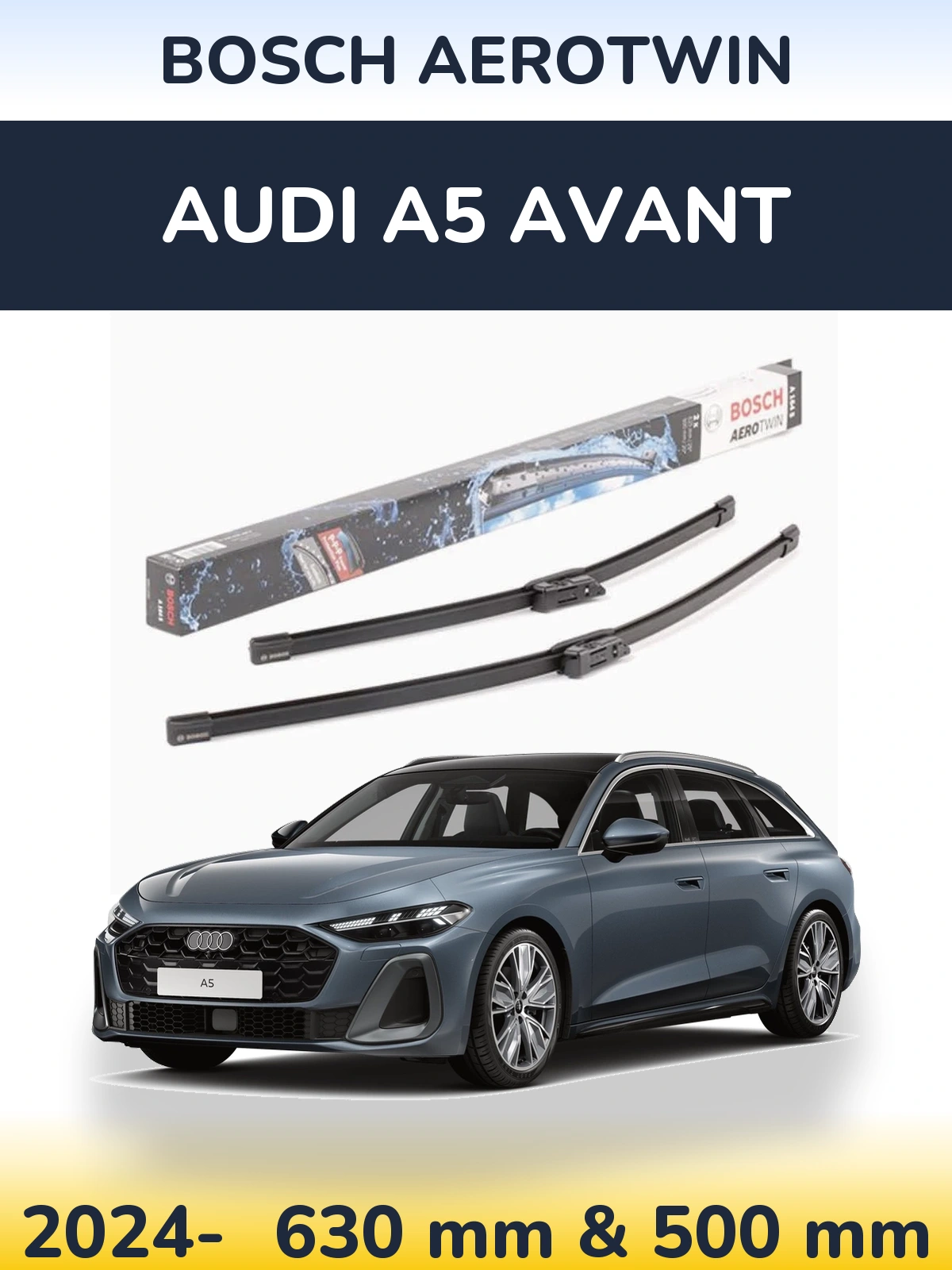 Torkarblad BOSCH AeroTwin för Audi A5 Avant