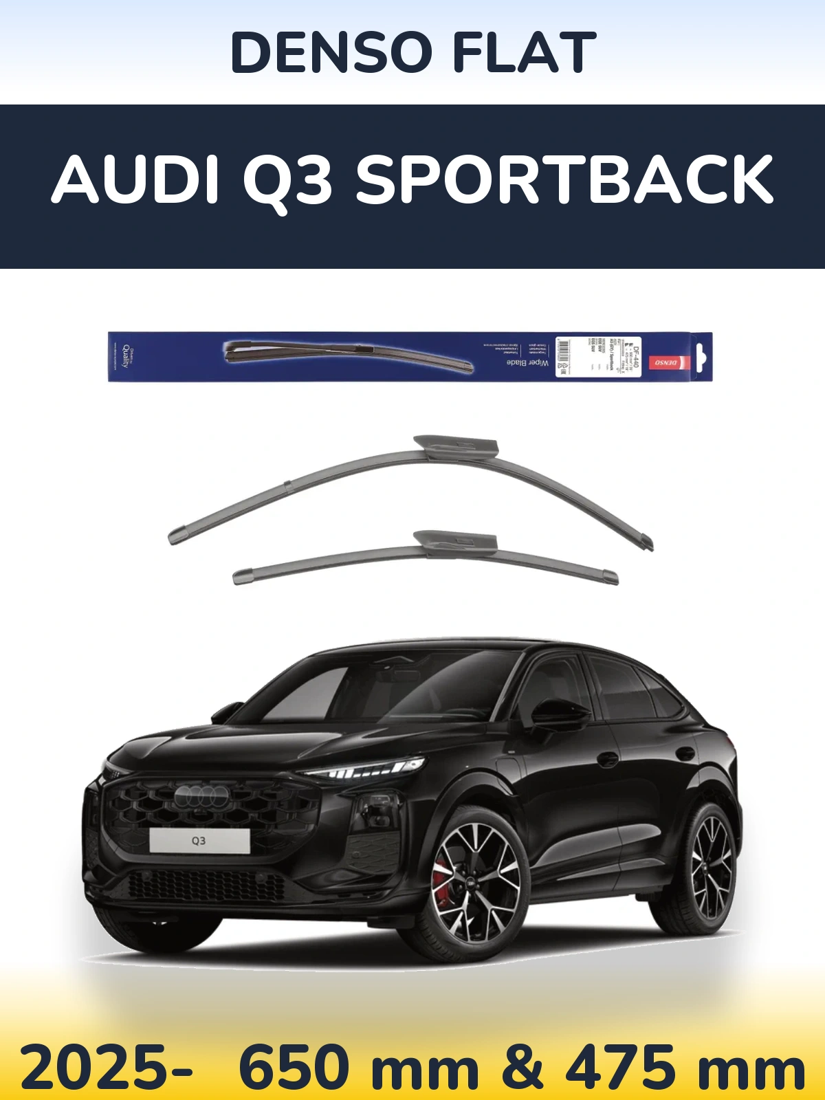 Torkarblad Denso Flat för Audi Q3 Sportback