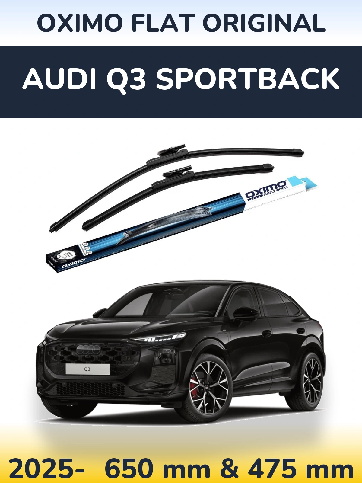 Torkarblad Oximo Flat Original för Audi Q3 Sportback