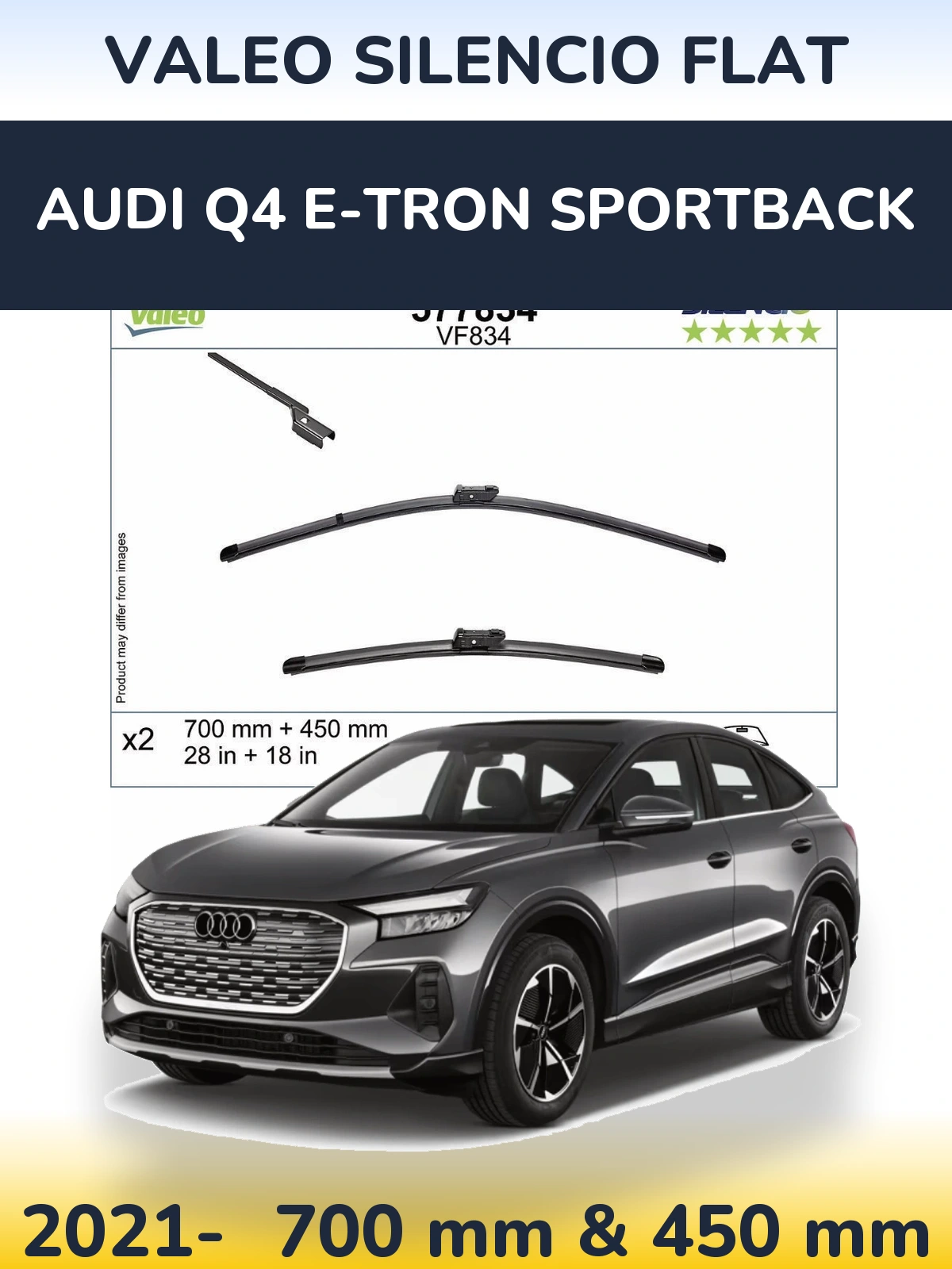 Torkarblad Valeo Silencio Flat för Audi Q4 e-tron Sportback