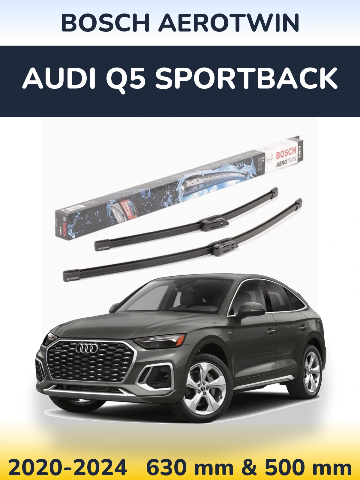 Torkarblad BOSCH AeroTwin för Audi Q5 Sportback