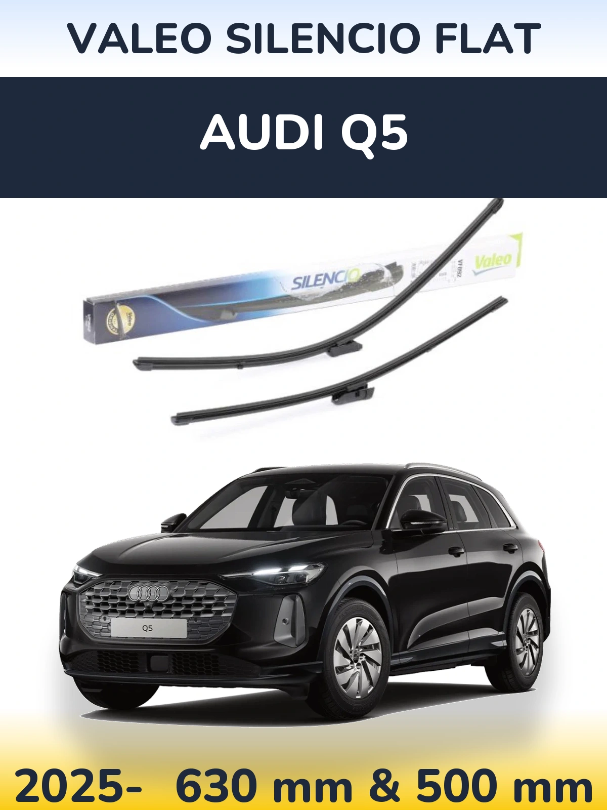Torkarblad Valeo Silencio Flat för Audi Q5