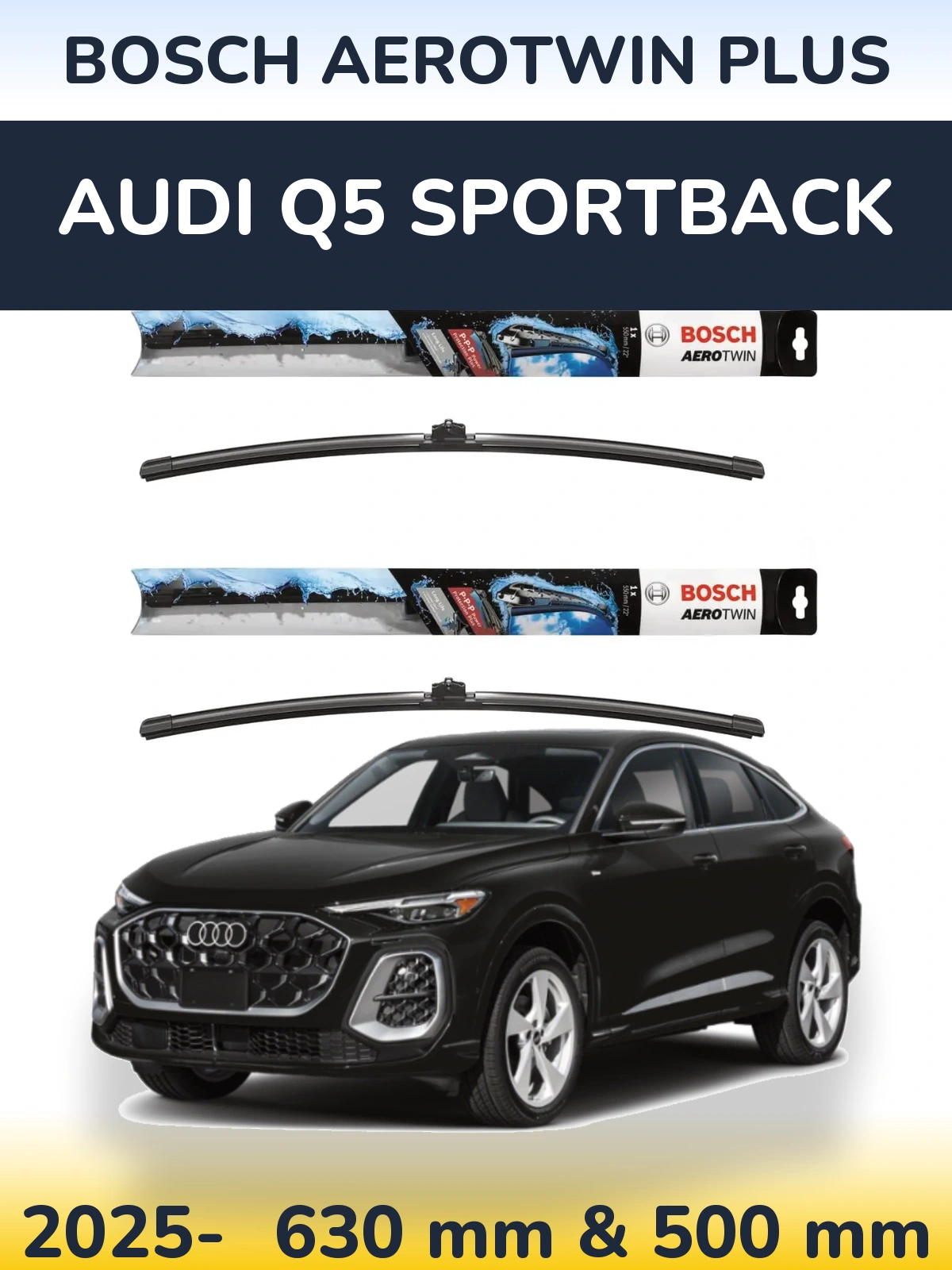 Torkarblad BOSCH AeroTwin Plus för Audi Q5 Sportback