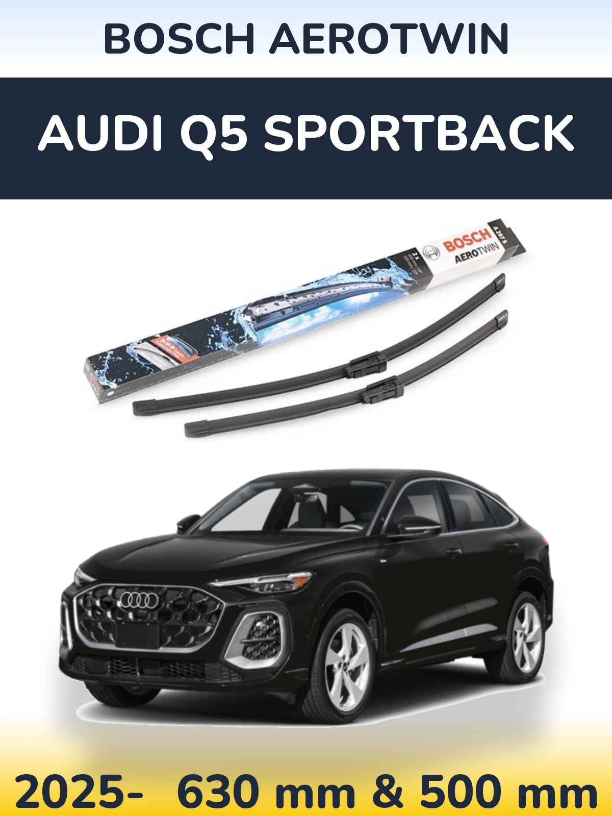 Torkarblad BOSCH AeroTwin för Audi Q5 Sportback