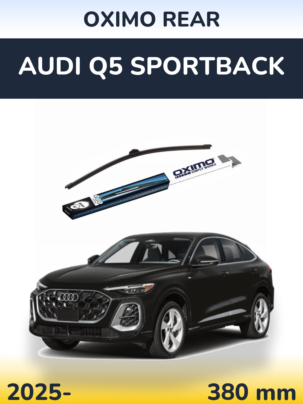 Rear wiper blade Oximo Rear 380 mm for Audi Q5 Sportback 2025-2026