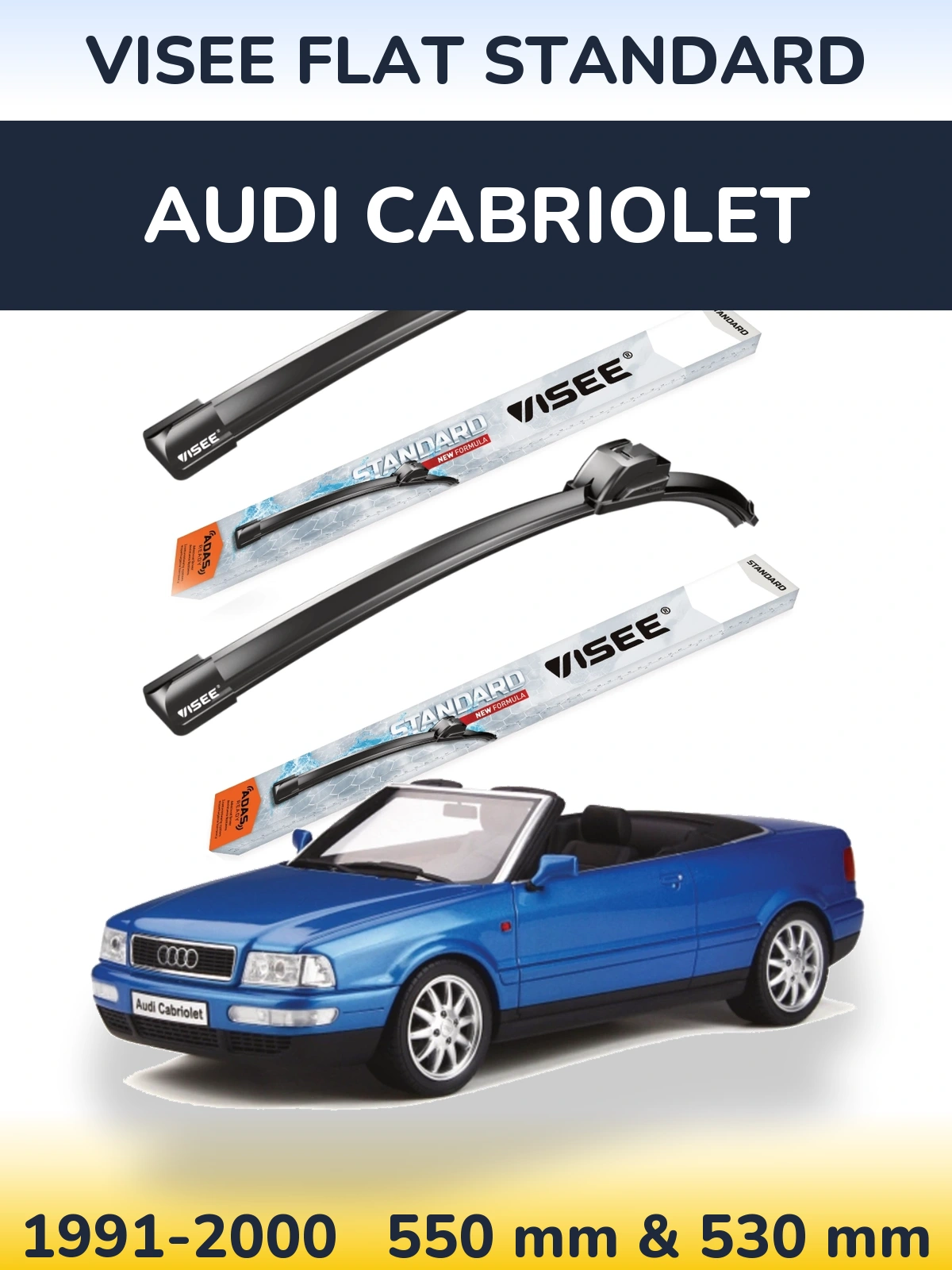 Torkarblad VISEE FLAT STANDARD för Audi Cabriolet