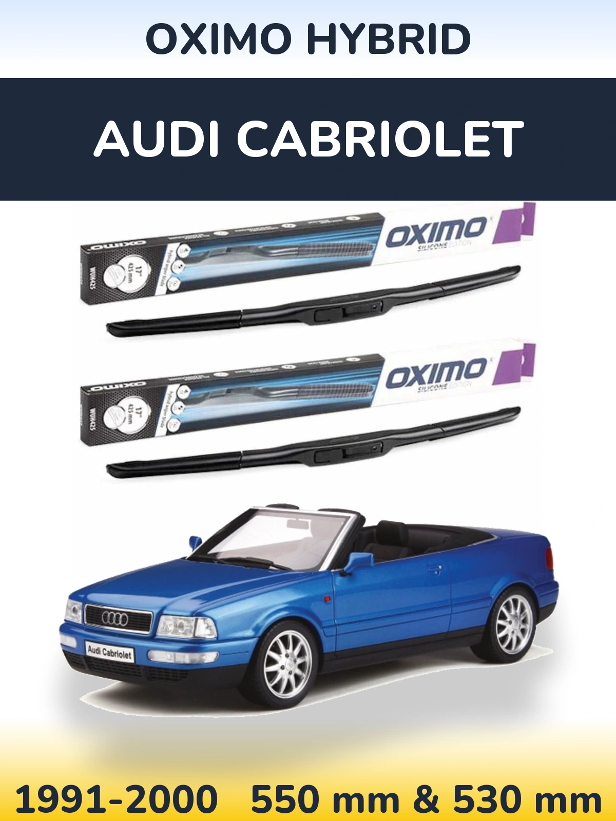 Torkarblad Oximo Hybrid för Audi Cabriolet