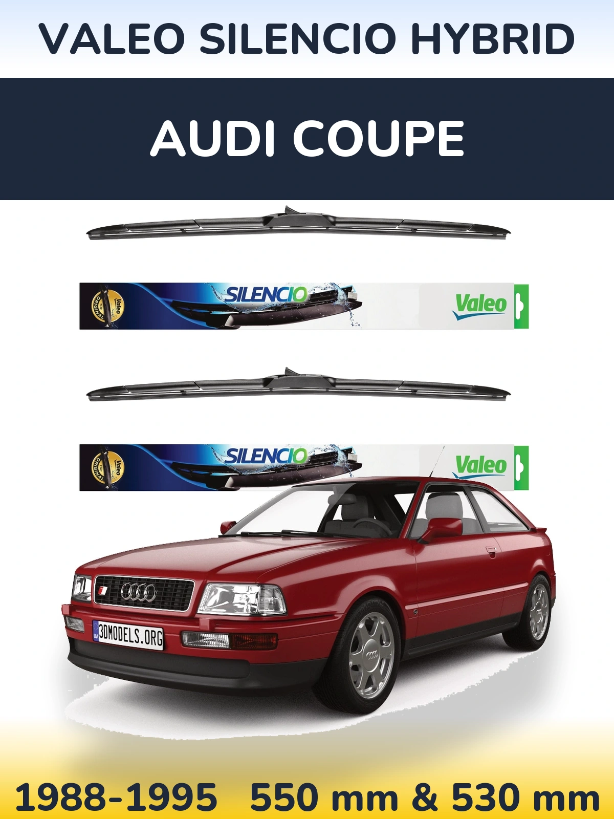 Torkarblad Valeo Silencio Hybrid för Audi Coupe