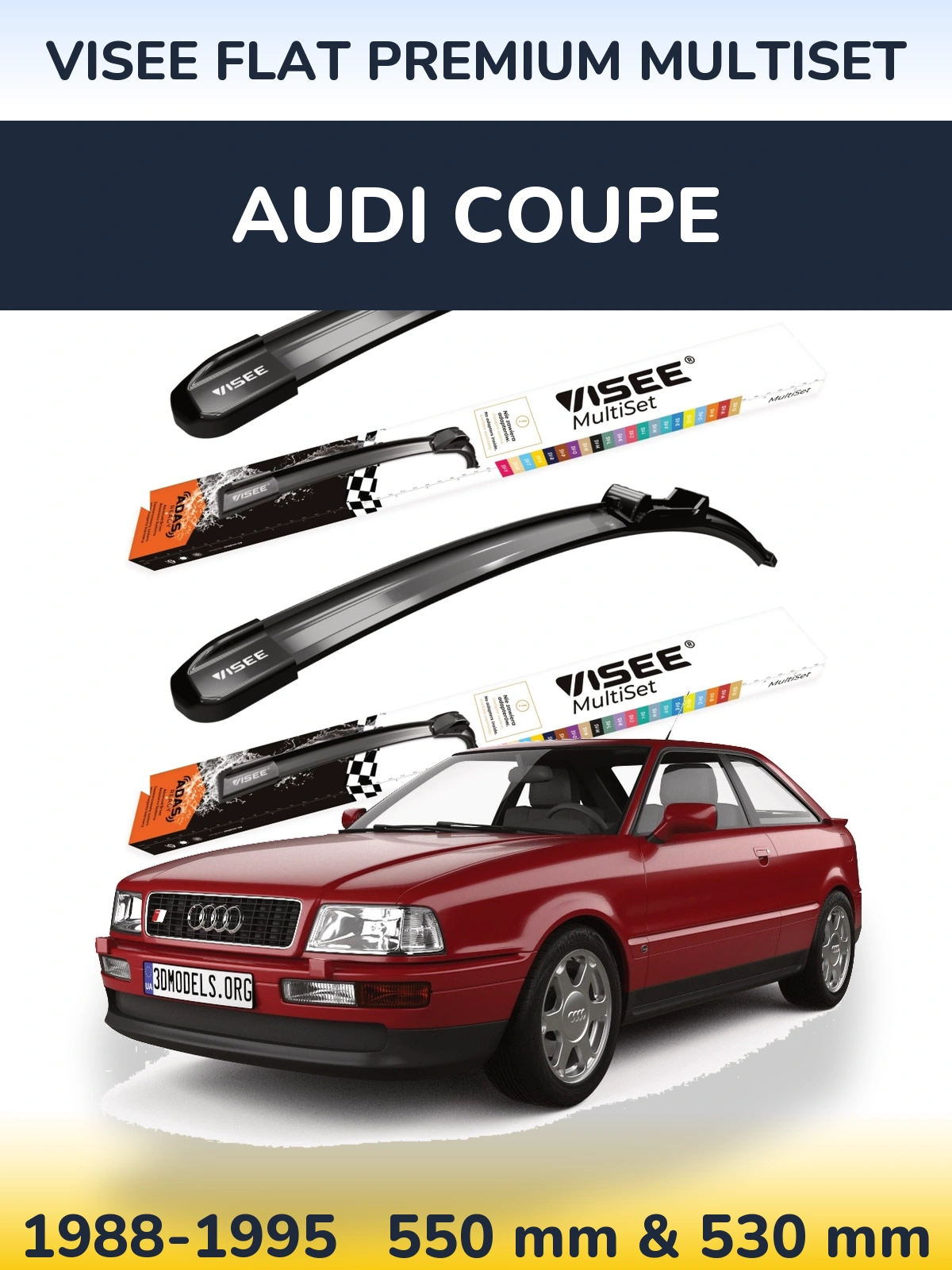 Torkarblad VISEE FLAT PREMIUM MultiSet för Audi Coupe
