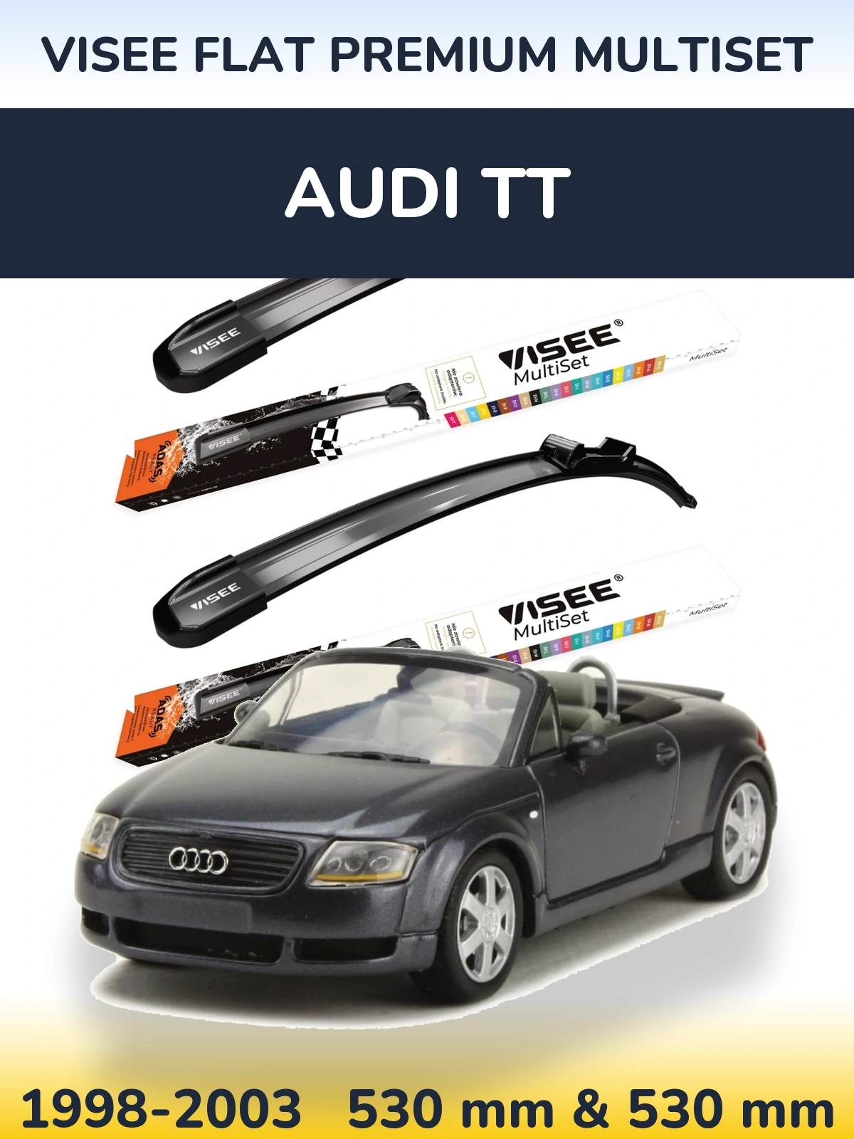 Torkarblad VISEE FLAT PREMIUM MultiSet för Audi TT