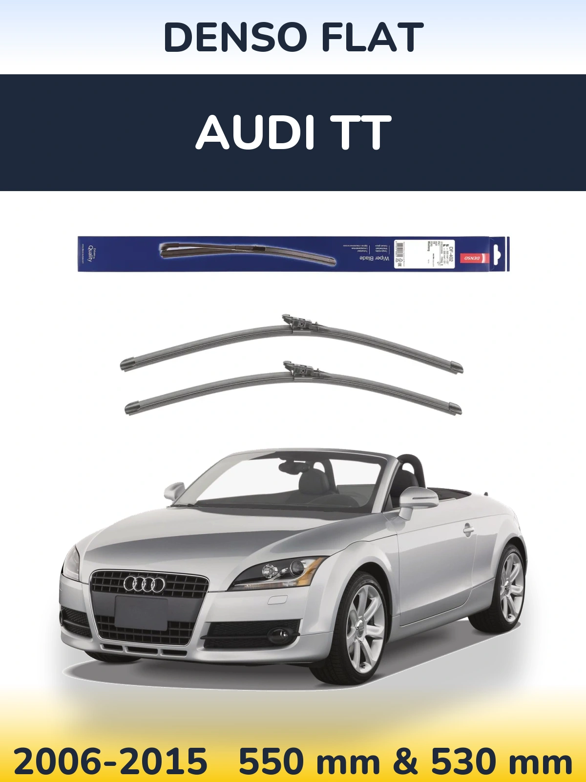 Комплект передних дворников Denso Flat 550 & 530 мм для Audi TT 2006-2015