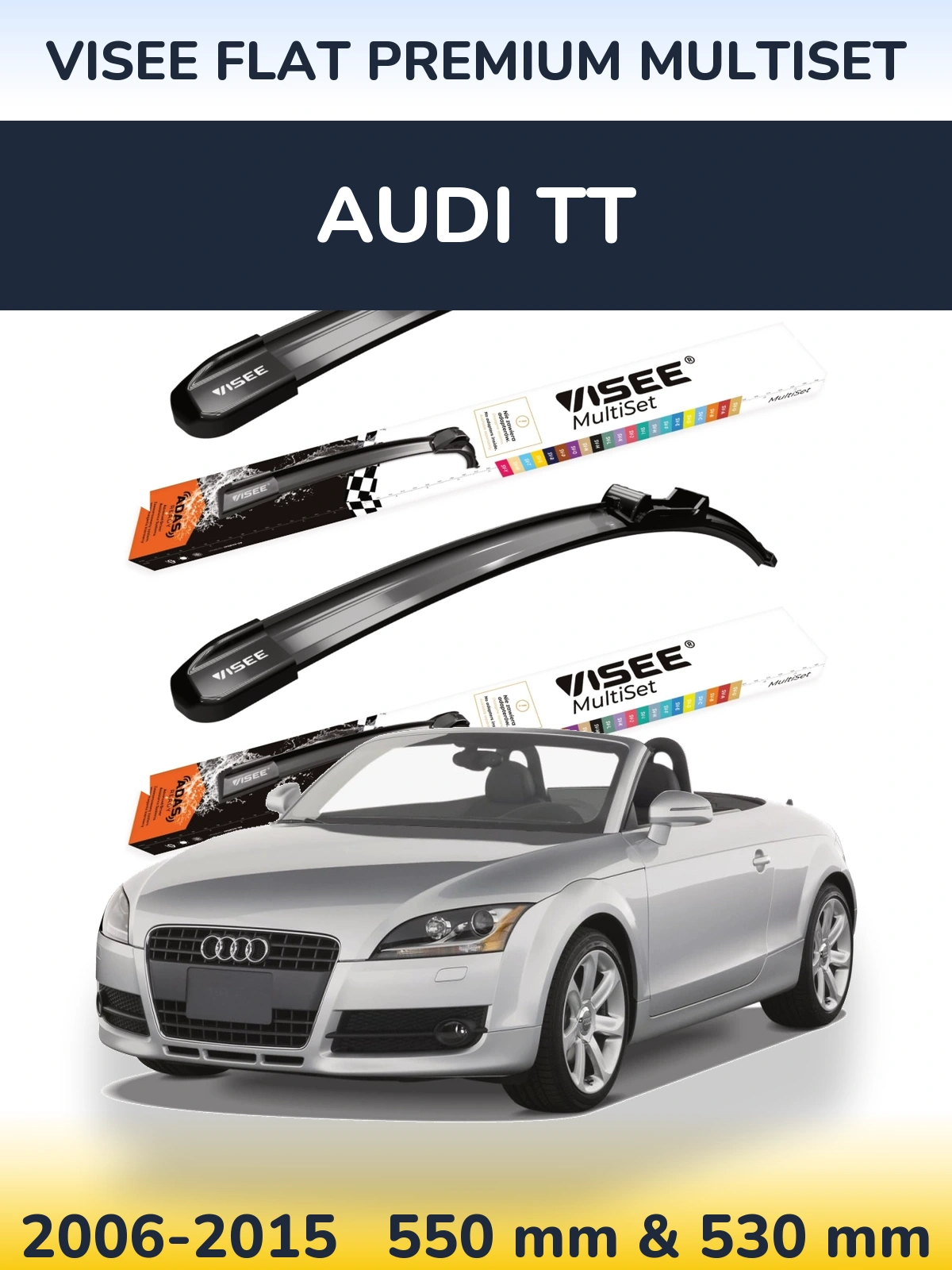 Torkarblad VISEE FLAT PREMIUM MultiSet för Audi TT