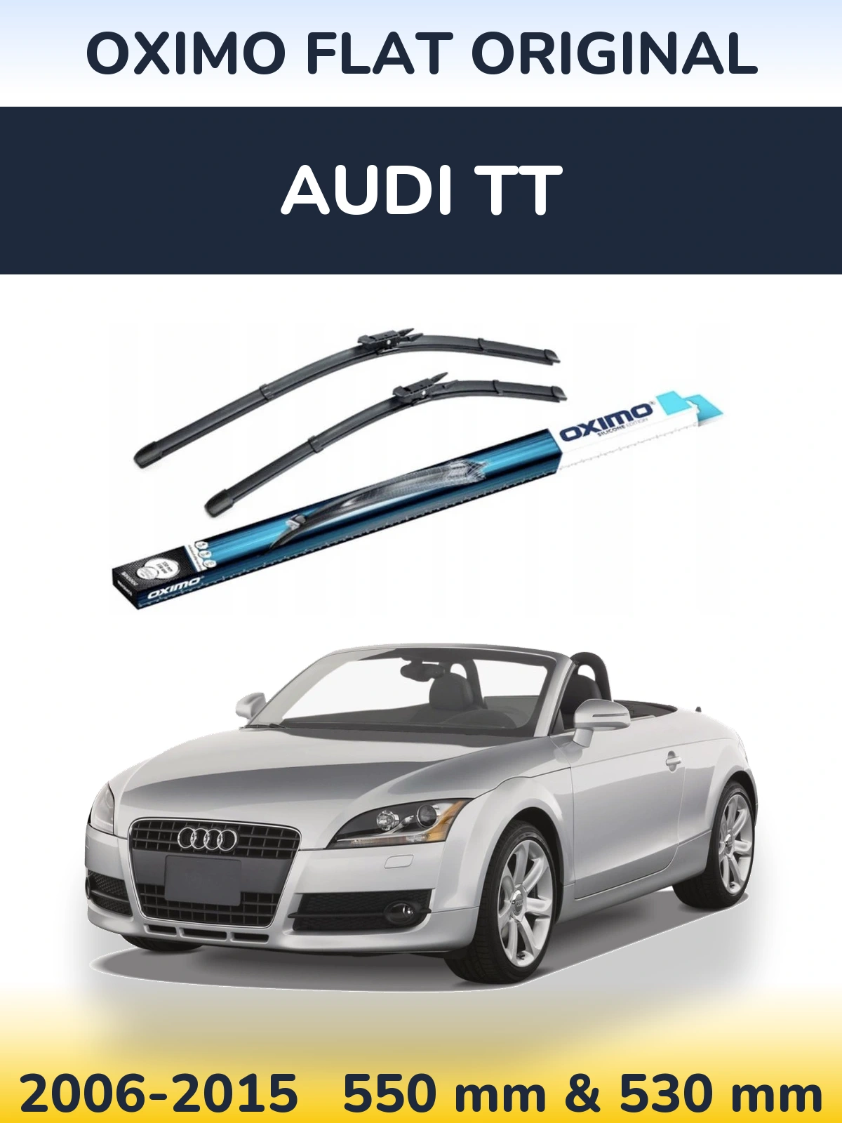 Комплект передних дворников Oximo Flat Original 550 & 530 мм для Audi TT 2006-2015