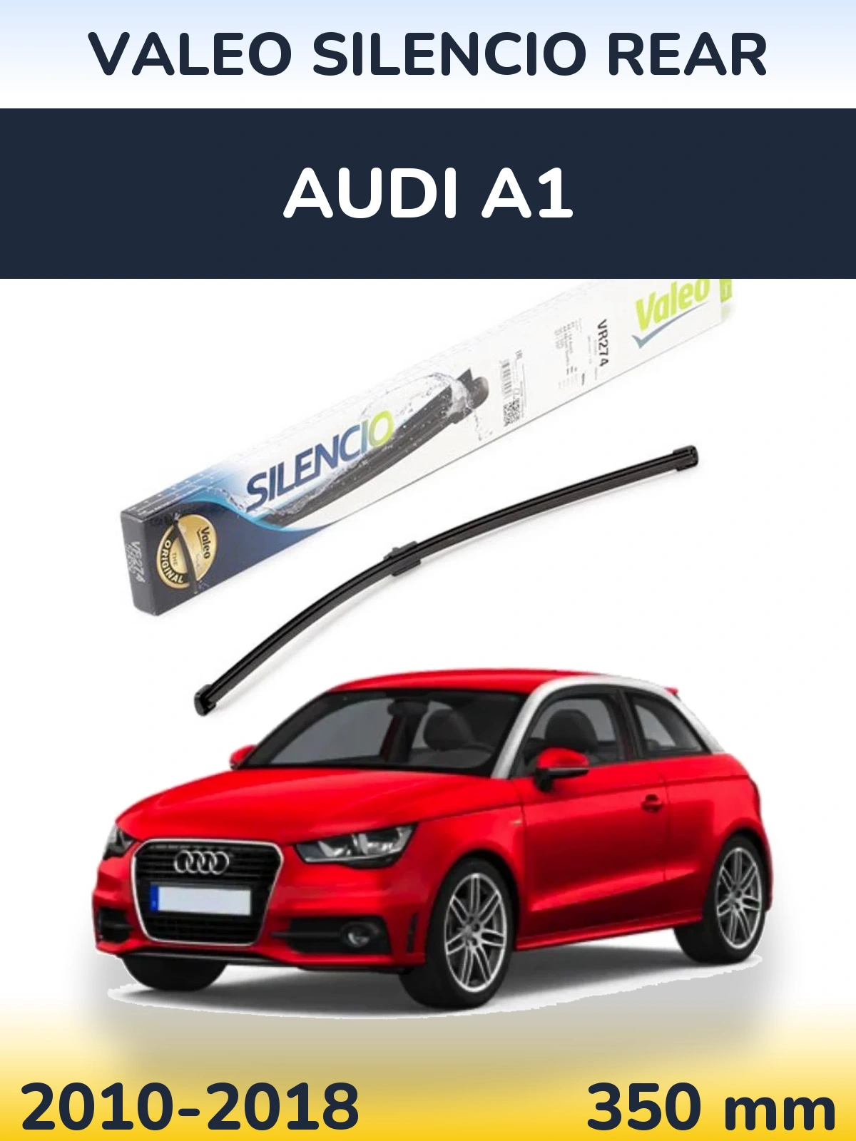 Torkarblad Valeo Silencio Rear för Audi A1