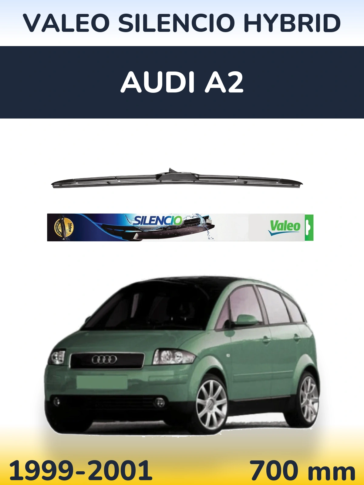 Torkarblad Valeo Silencio Hybrid för Audi A2