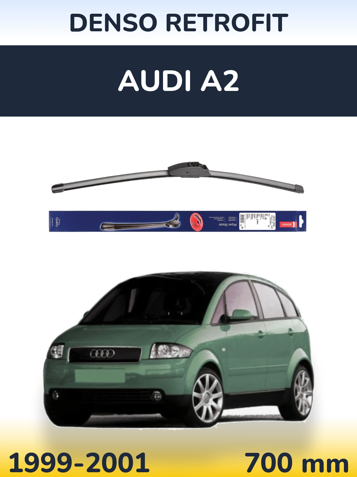 Torkarblad Denso Retrofit för Audi A2