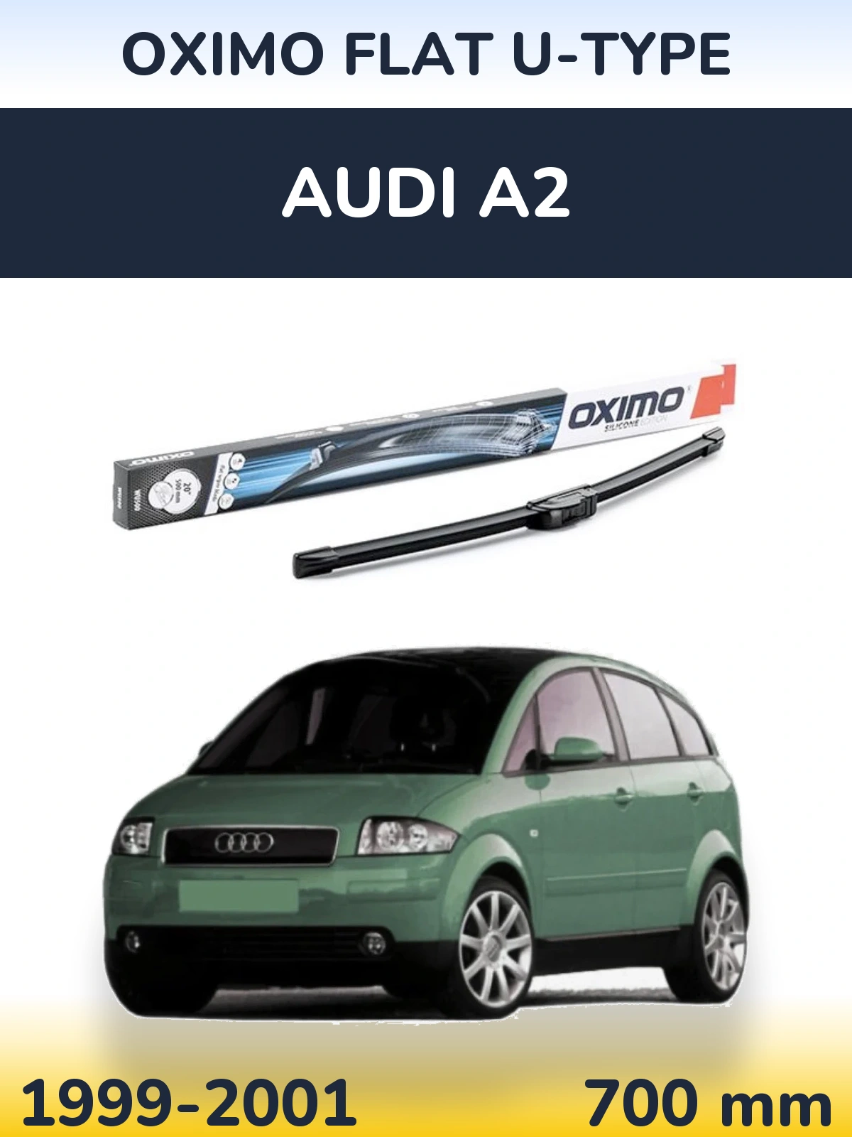 Torkarblad Oximo Flat U-type för Audi A2