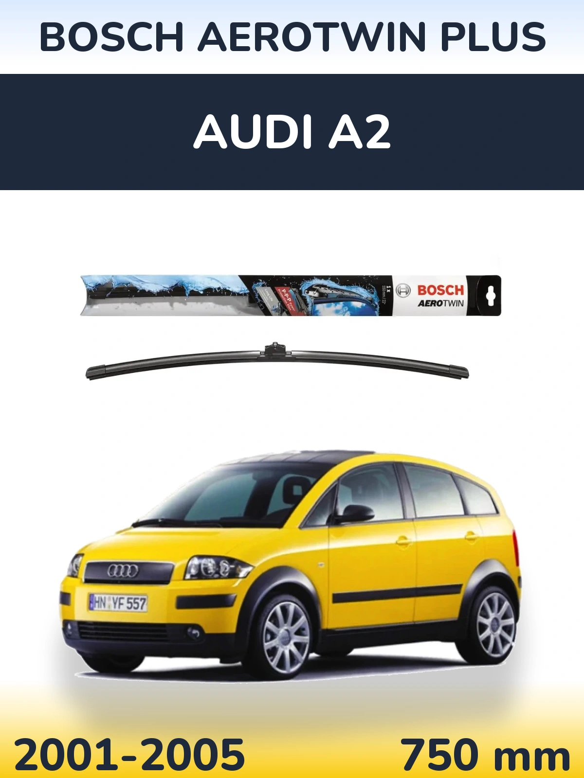 Torkarblad BOSCH AeroTwin Plus för Audi A2