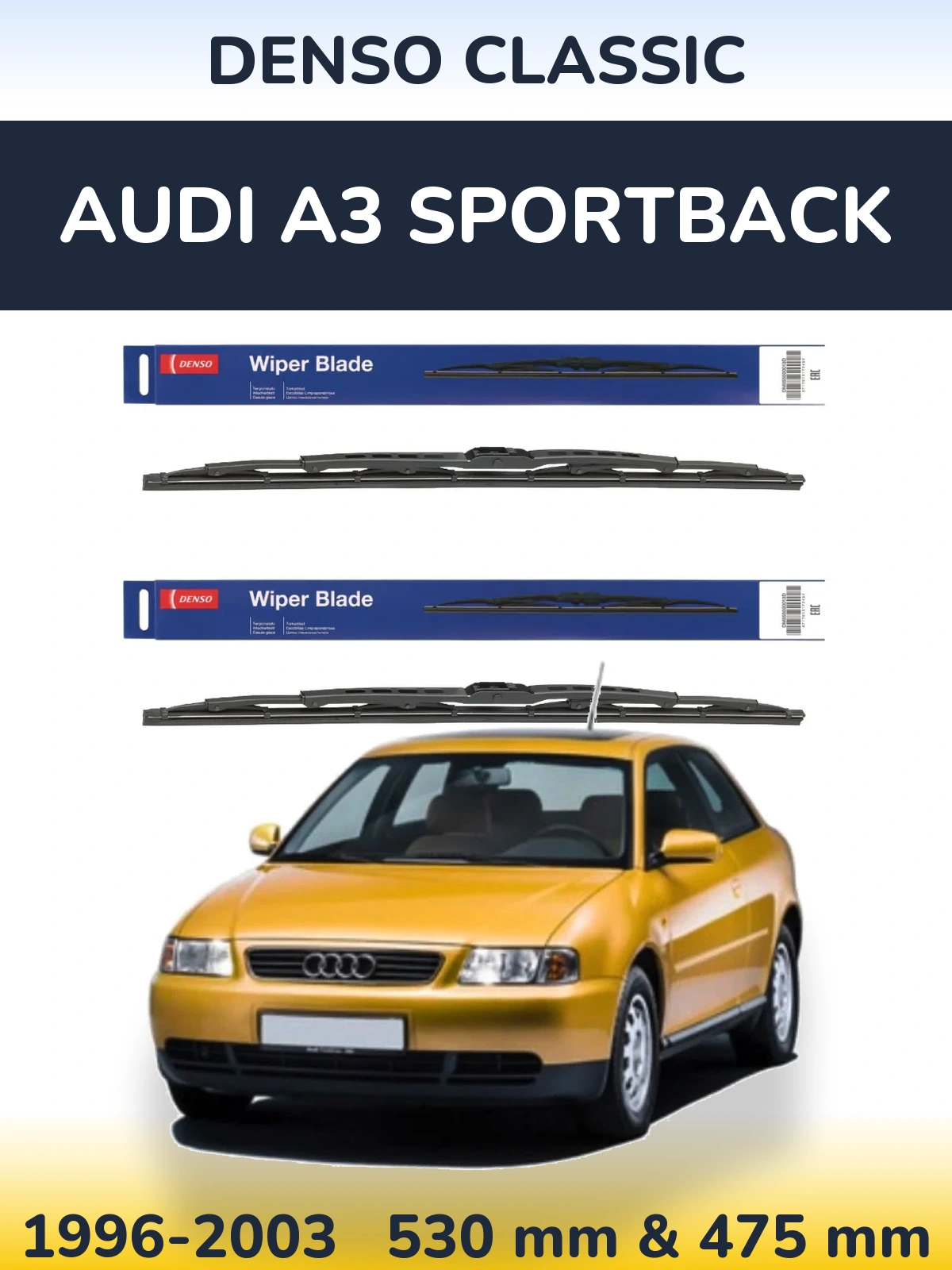 Torkarblad Denso Classic för Audi A3 Sportback
