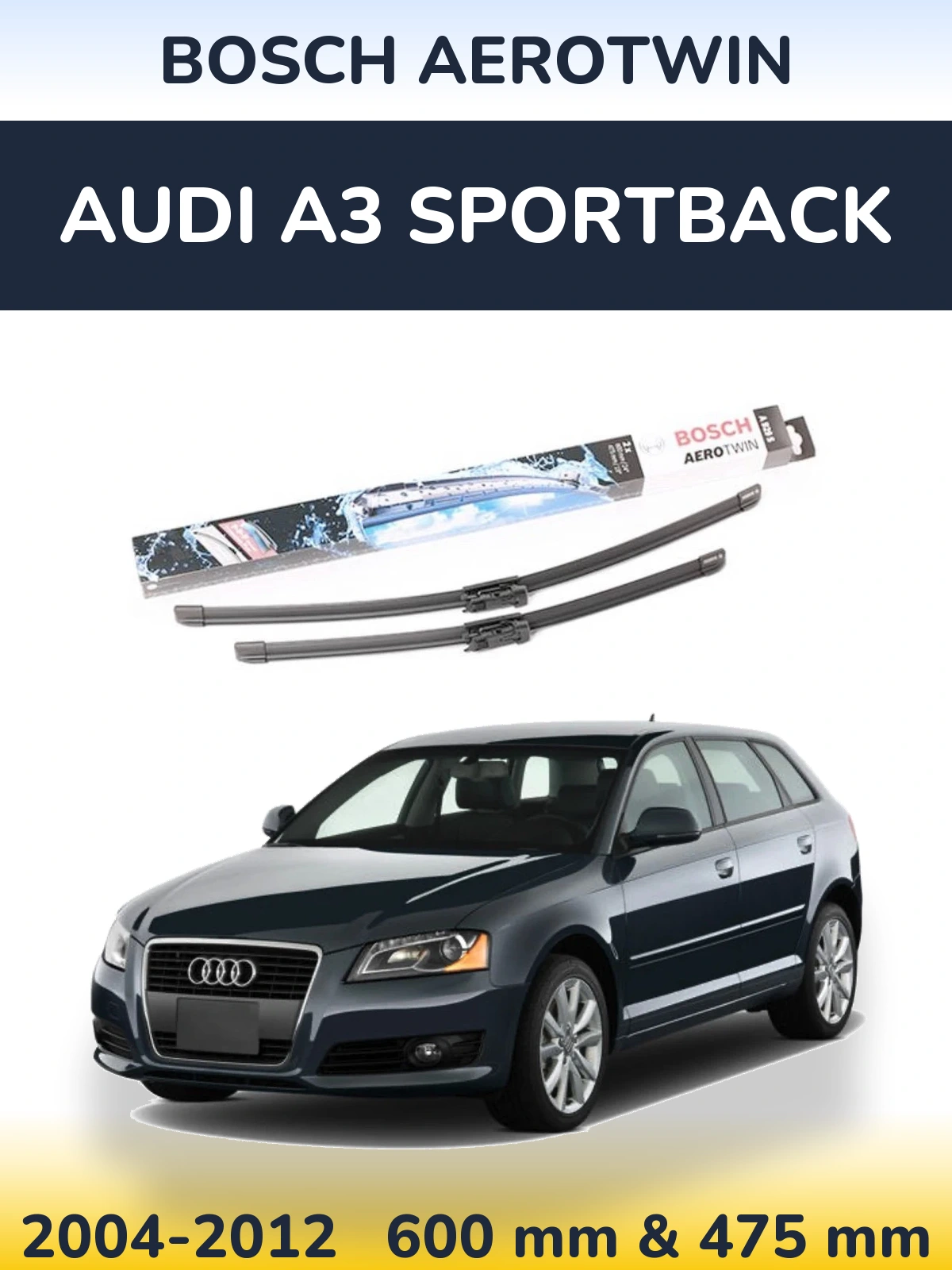 Torkarblad BOSCH AeroTwin för Audi A3 Sportback