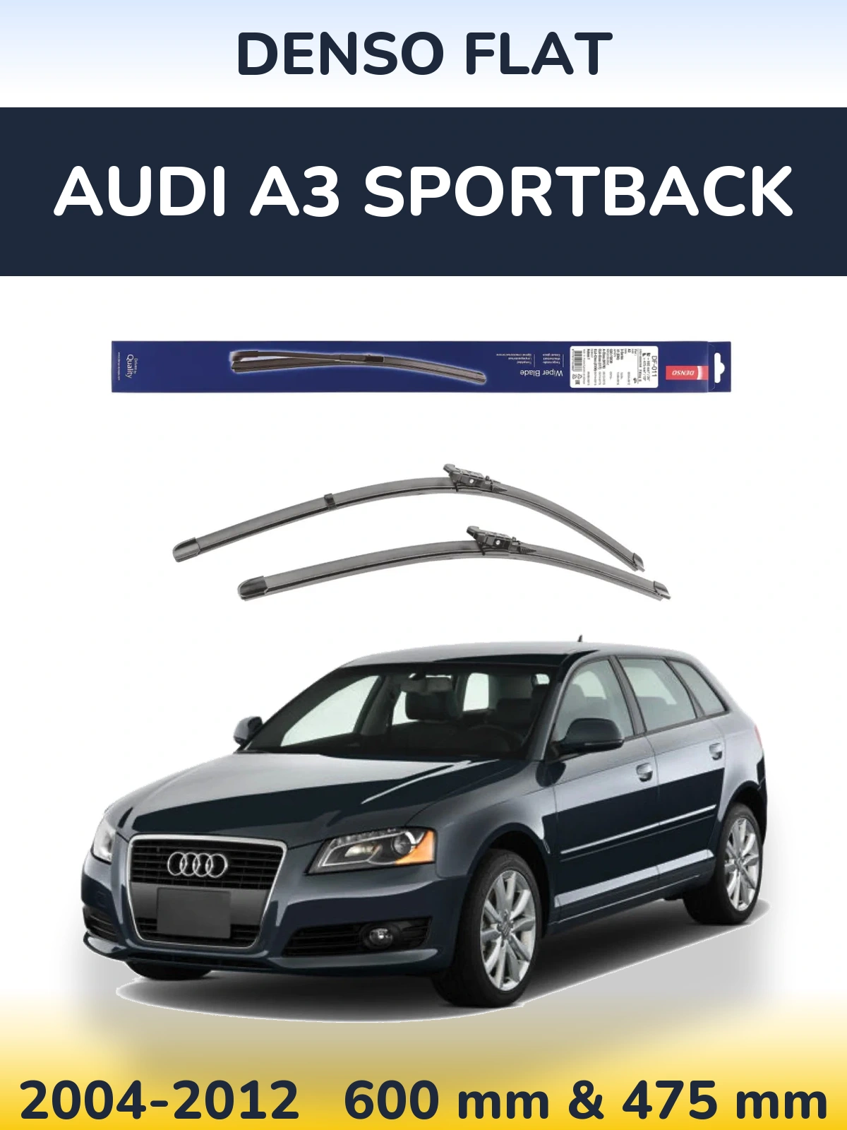 Torkarblad Denso Flat för Audi A3 Sportback