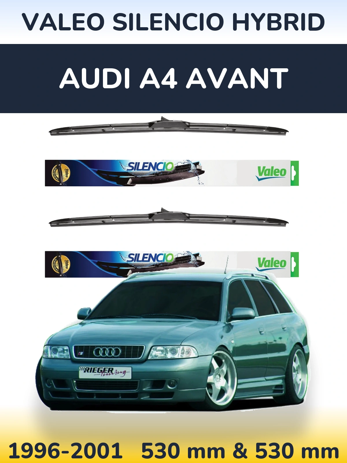 Torkarblad Valeo Silencio Hybrid för Audi A4 Avant