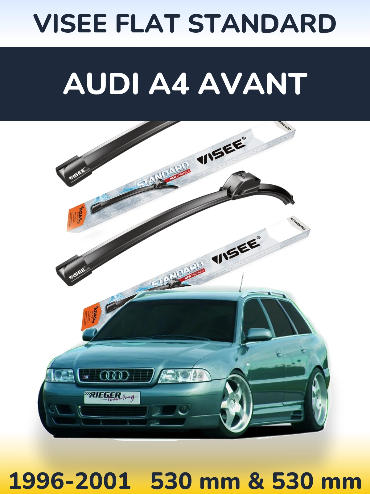Torkarblad VISEE FLAT STANDARD för Audi A4 Avant