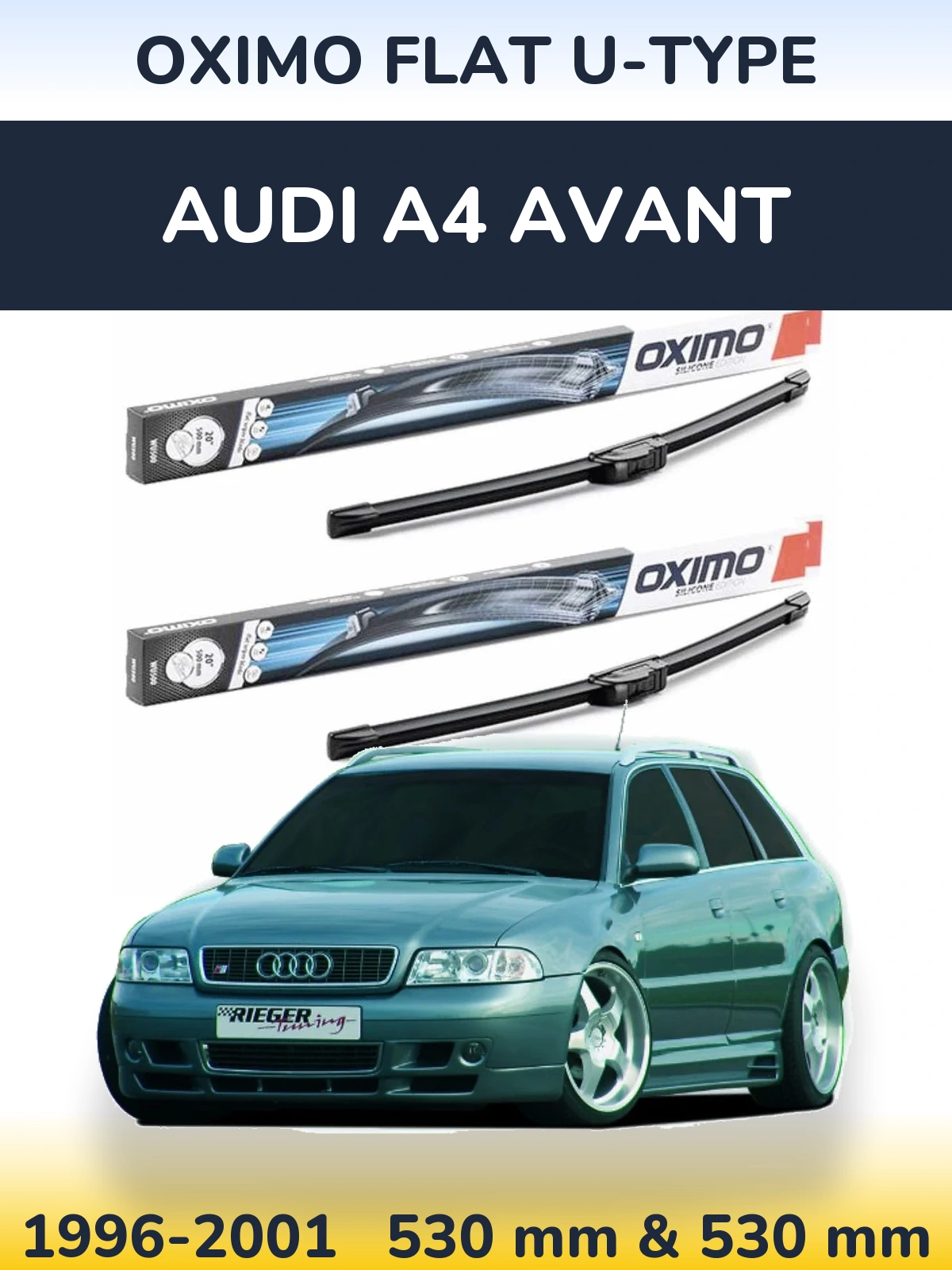 Torkarblad Oximo Flat U-type för Audi A4 Avant
