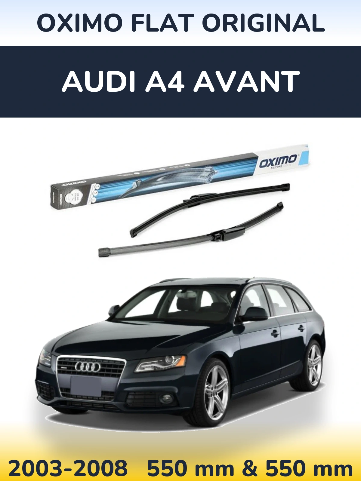 Комплект передних дворников Oximo Flat Original 550 & 550 мм для Audi A4 Avant 2003-2008