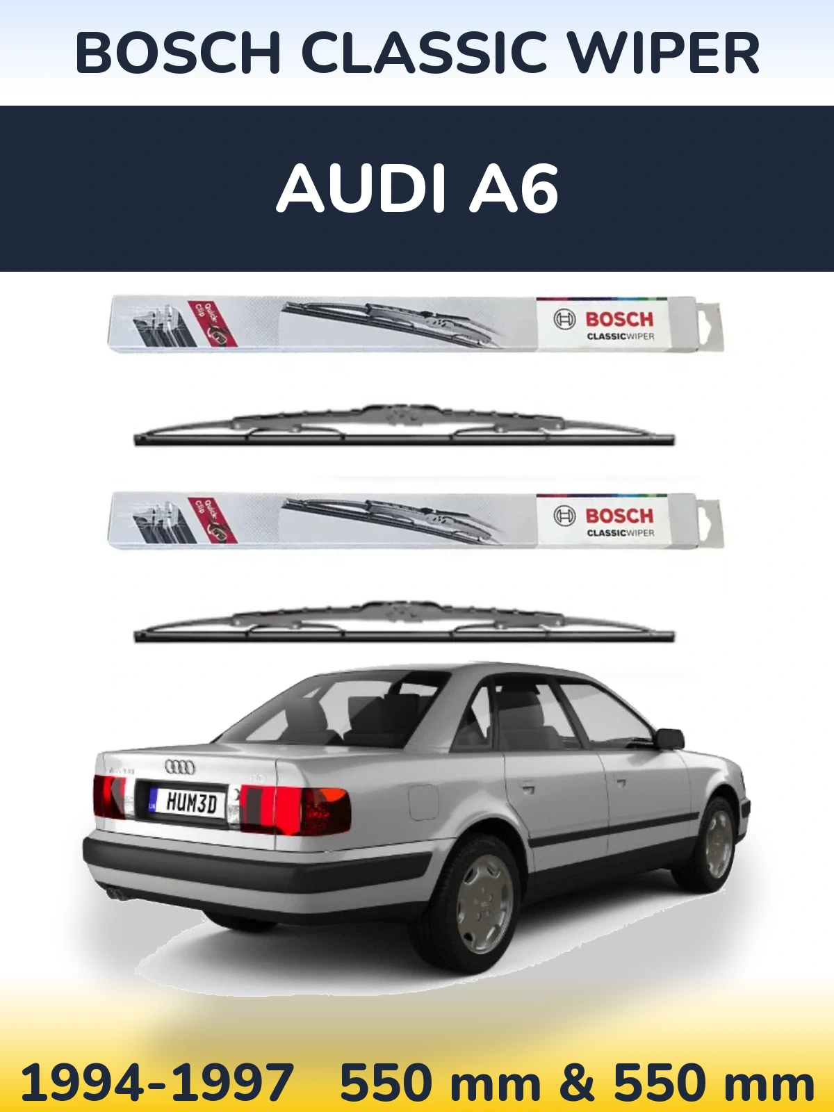 Torkarblad BOSCH Classic Wiper för Audi A6