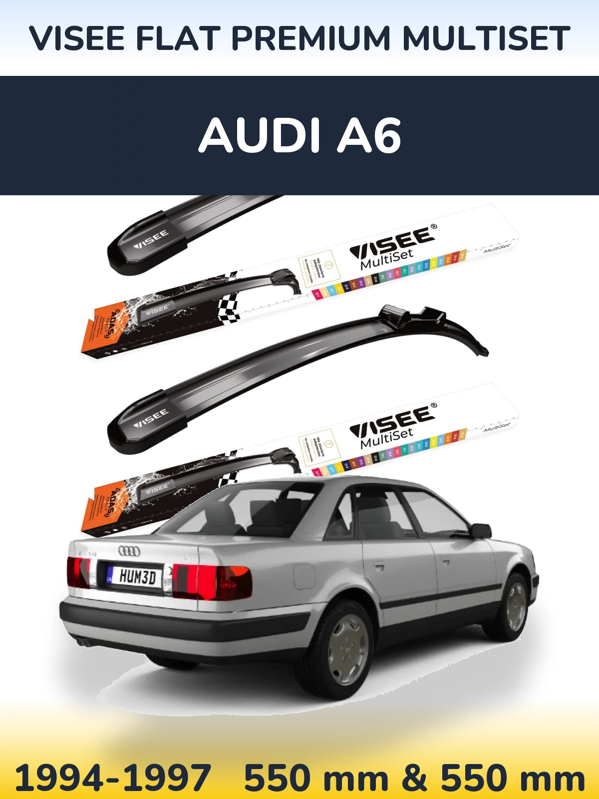 Torkarblad VISEE FLAT PREMIUM MultiSet för Audi A6