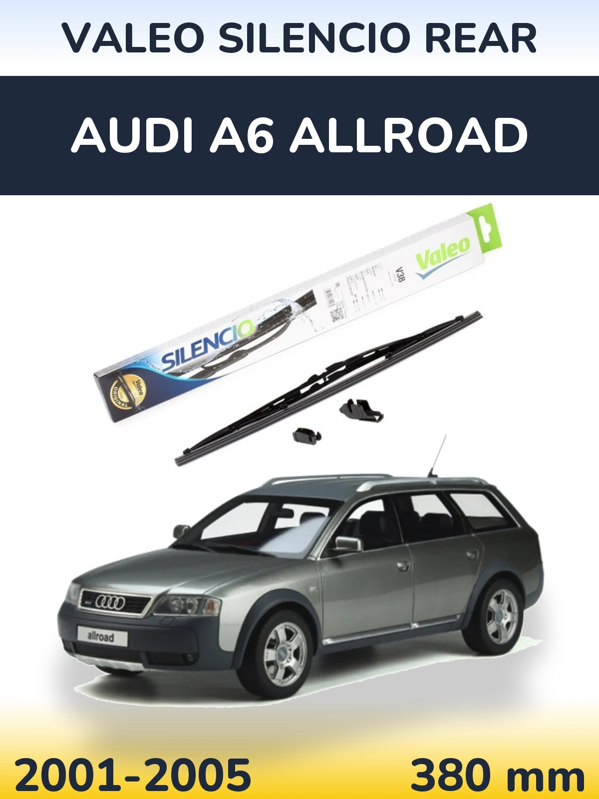 Задний дворник Valeo Silencio Rear 380 мм для Audi A6 Allroad 2001-2005