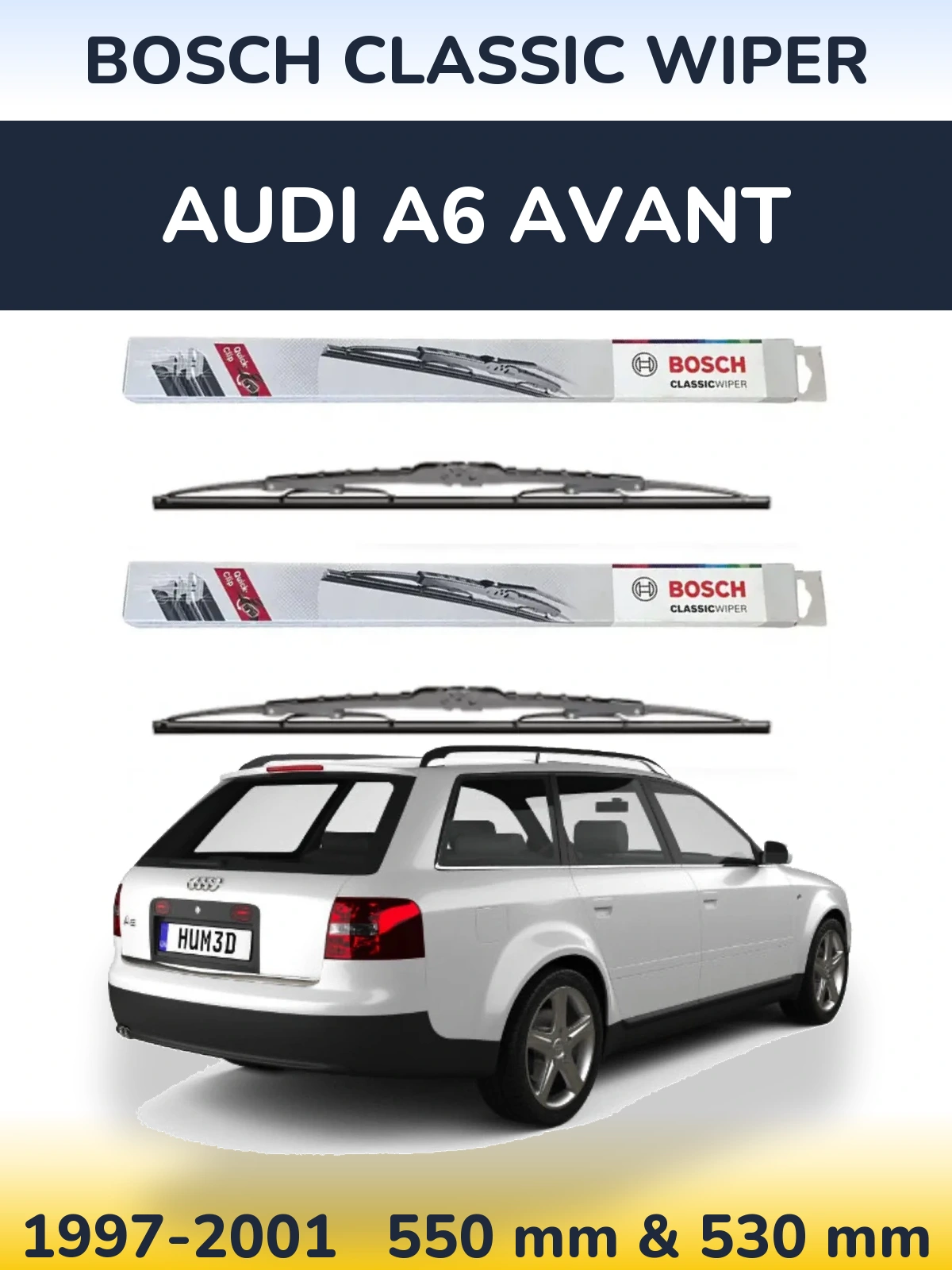 Torkarblad BOSCH Classic Wiper för Audi A6 Avant