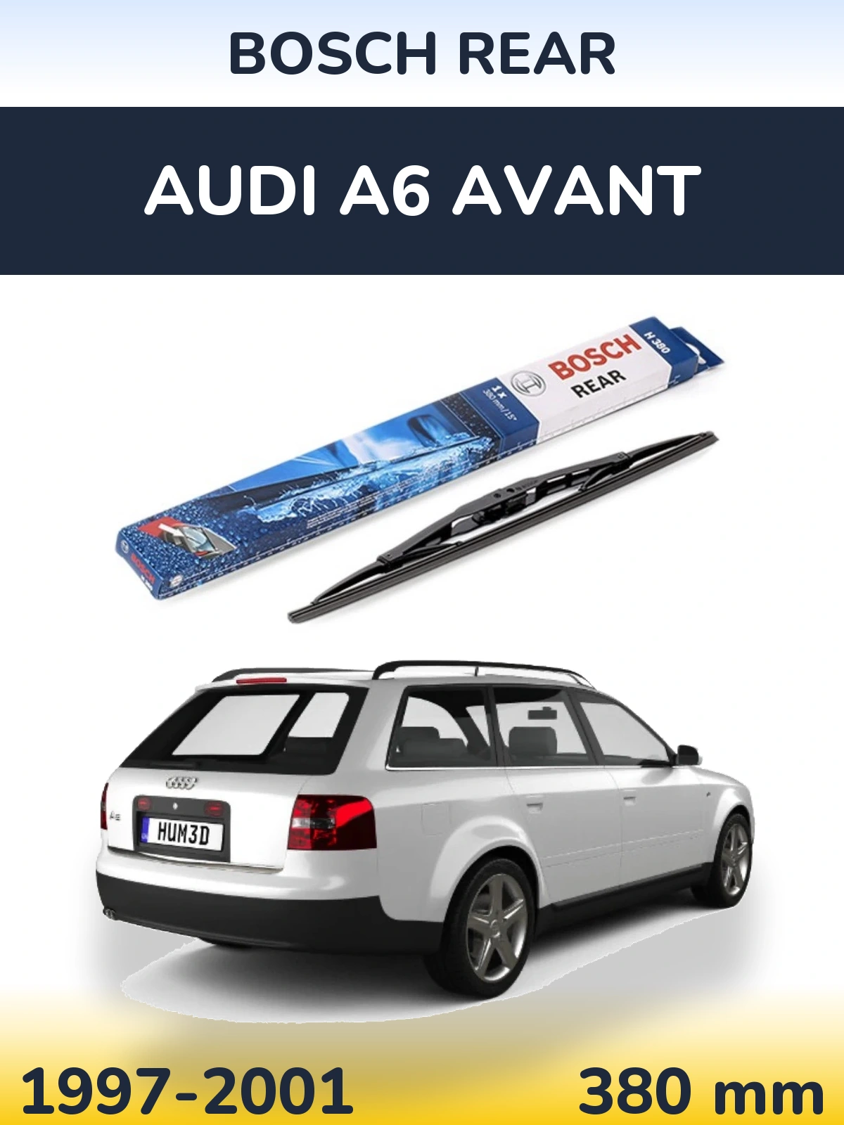Torkarblad BOSCH Rear för Audi A6 Avant