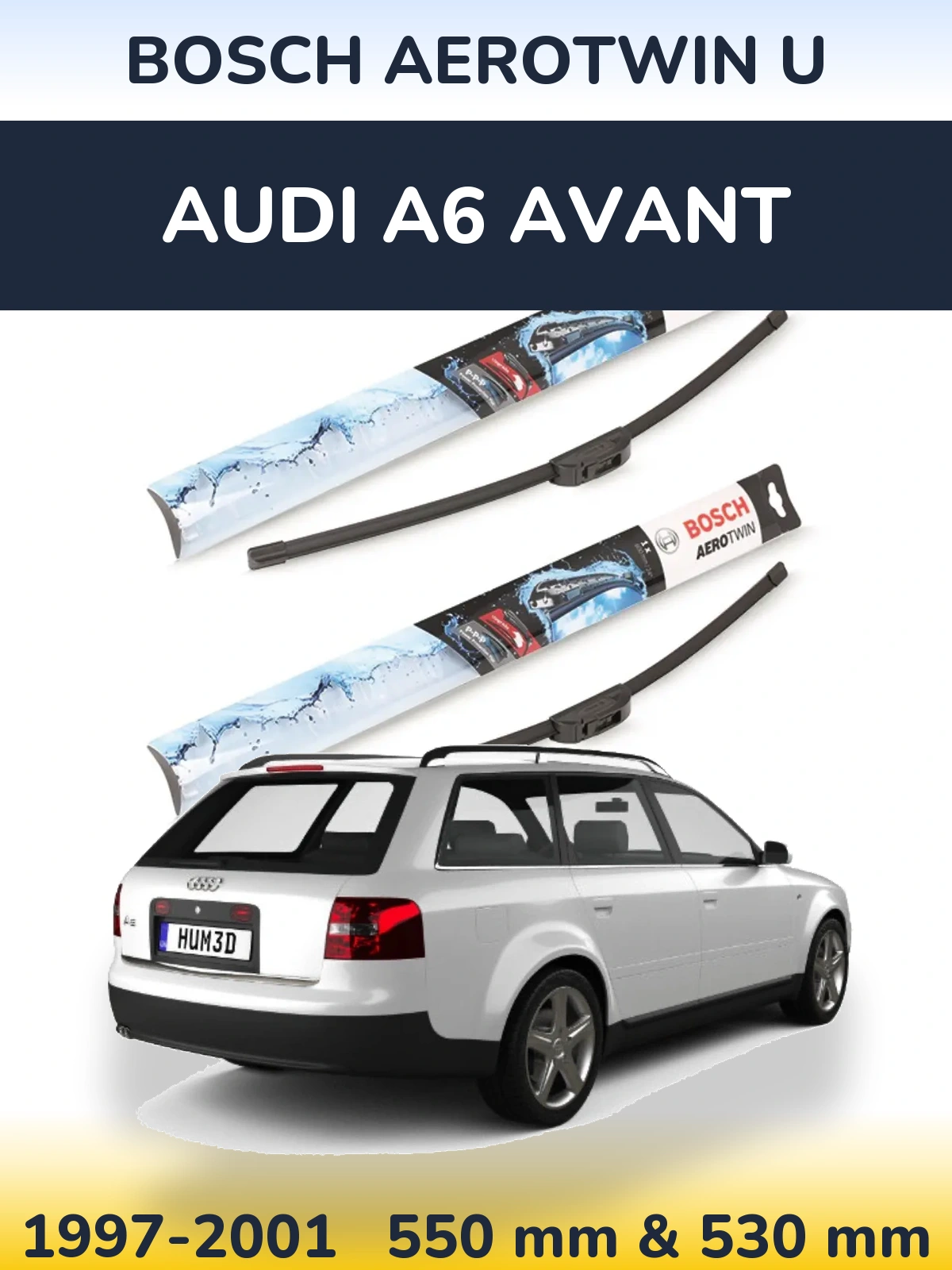 Torkarblad BOSCH AeroTwin U för Audi A6 Avant