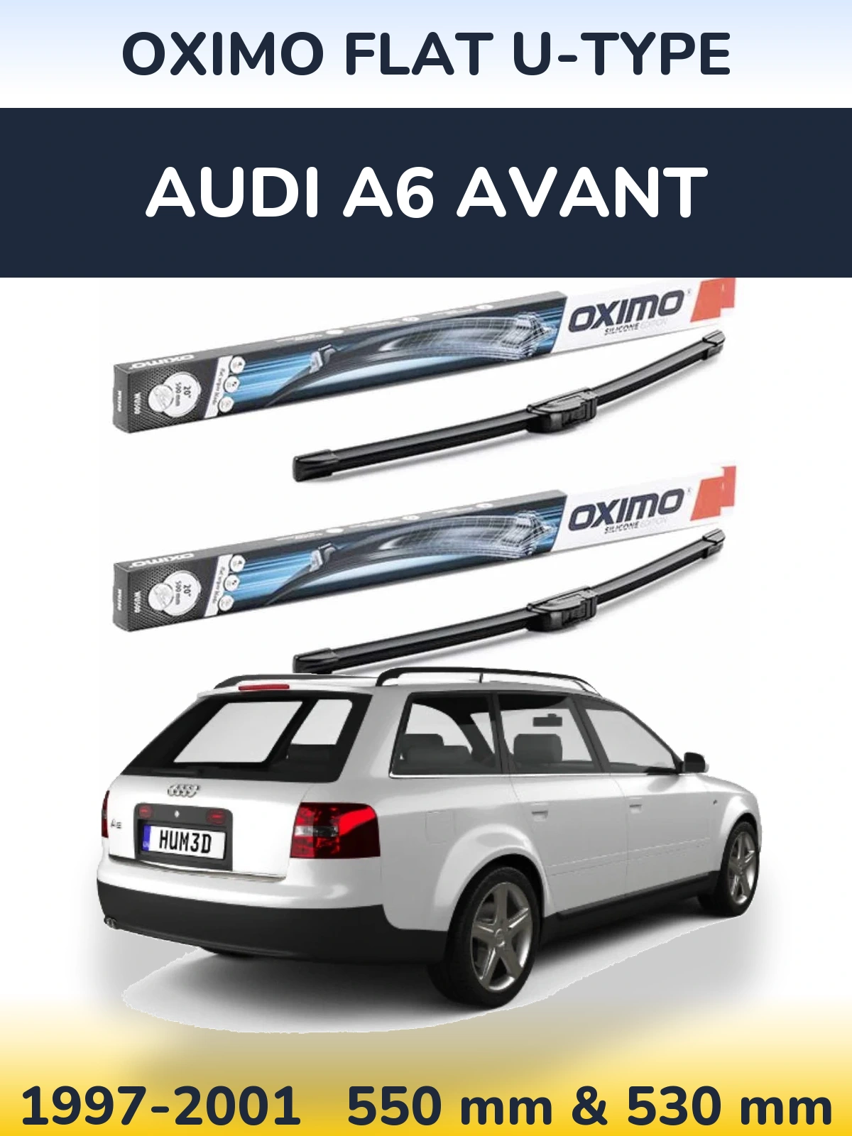 Torkarblad Oximo Flat U-type för Audi A6 Avant