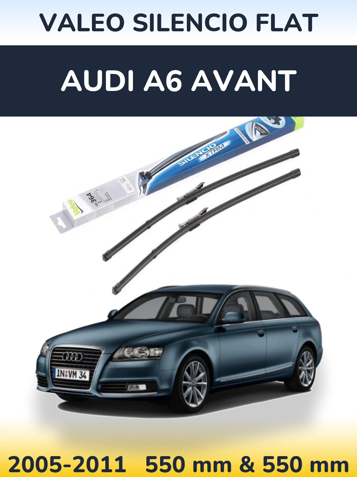 Torkarblad Valeo Silencio Flat för Audi A6 Avant