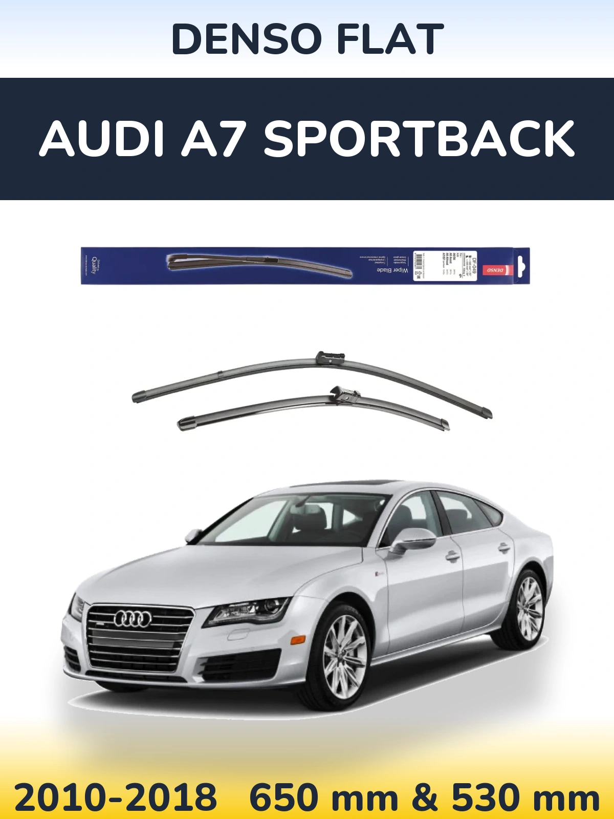 Комплект передних дворников Denso Flat 640 & 520 мм для Audi A7 Sportback 2010-2018