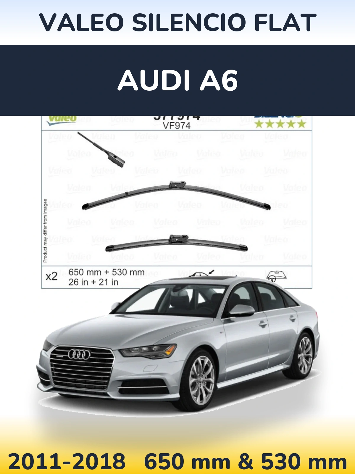 Torkarblad Valeo Silencio Flat för Audi A6