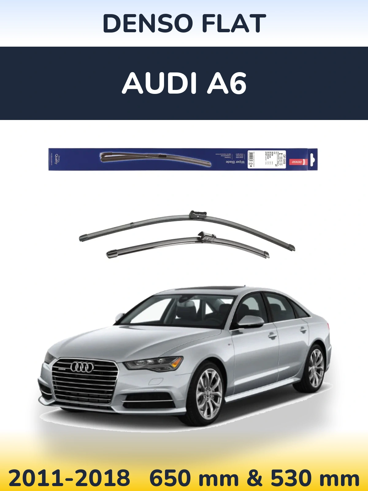 Комплект передних дворников Denso Flat 640 & 520 мм для Audi A6 2011-2018