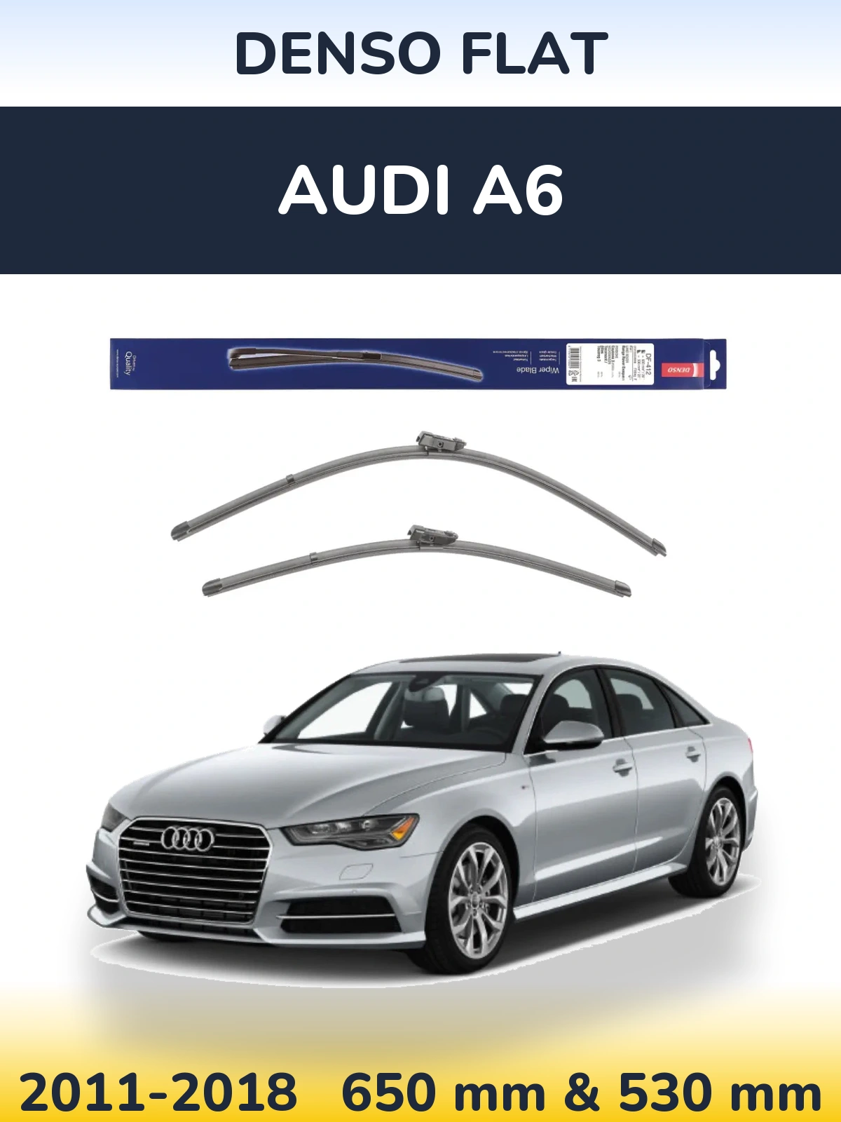 Комплект передних дворников Denso Flat 650 & 530 мм для Audi A6 2011-2018