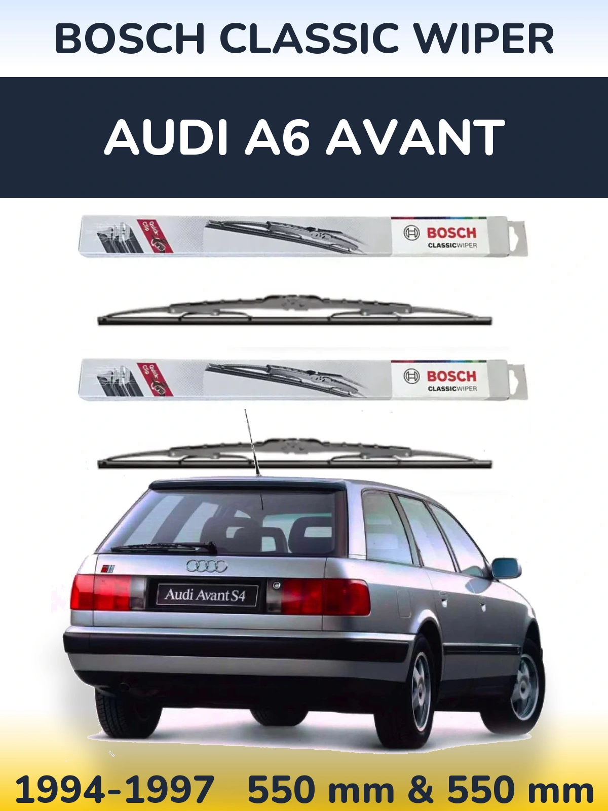 Torkarblad BOSCH Classic Wiper för Audi A6 Avant