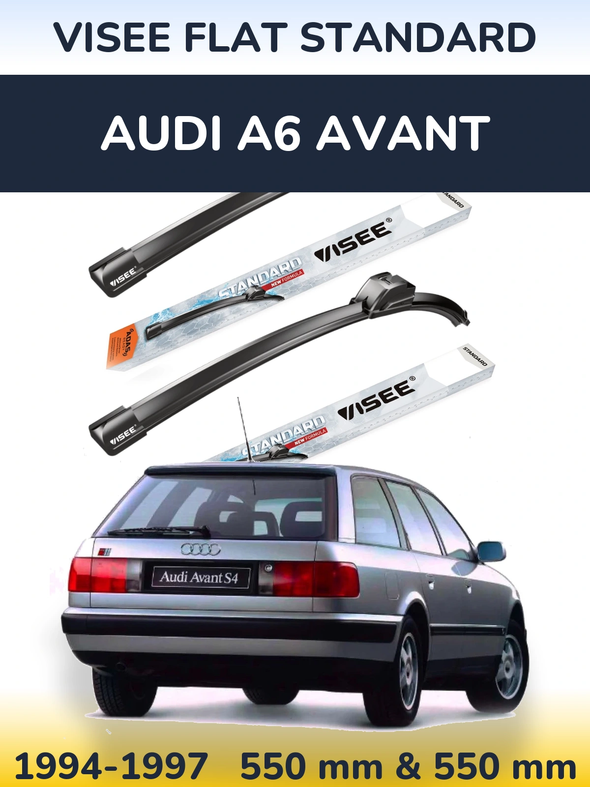 Torkarblad VISEE FLAT STANDARD för Audi A6 Avant